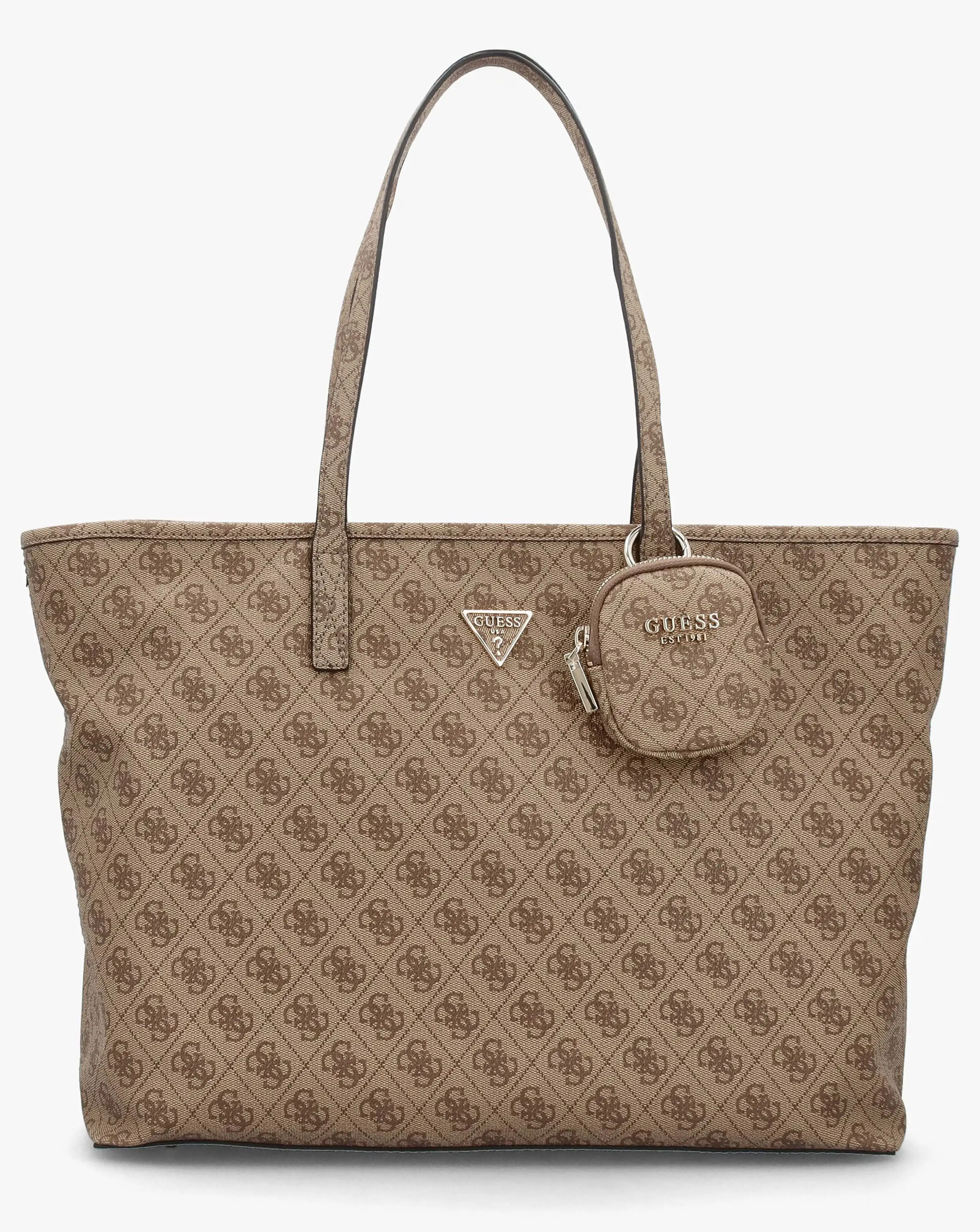 Guess Large Power Play II Latte Tech Tote Bag