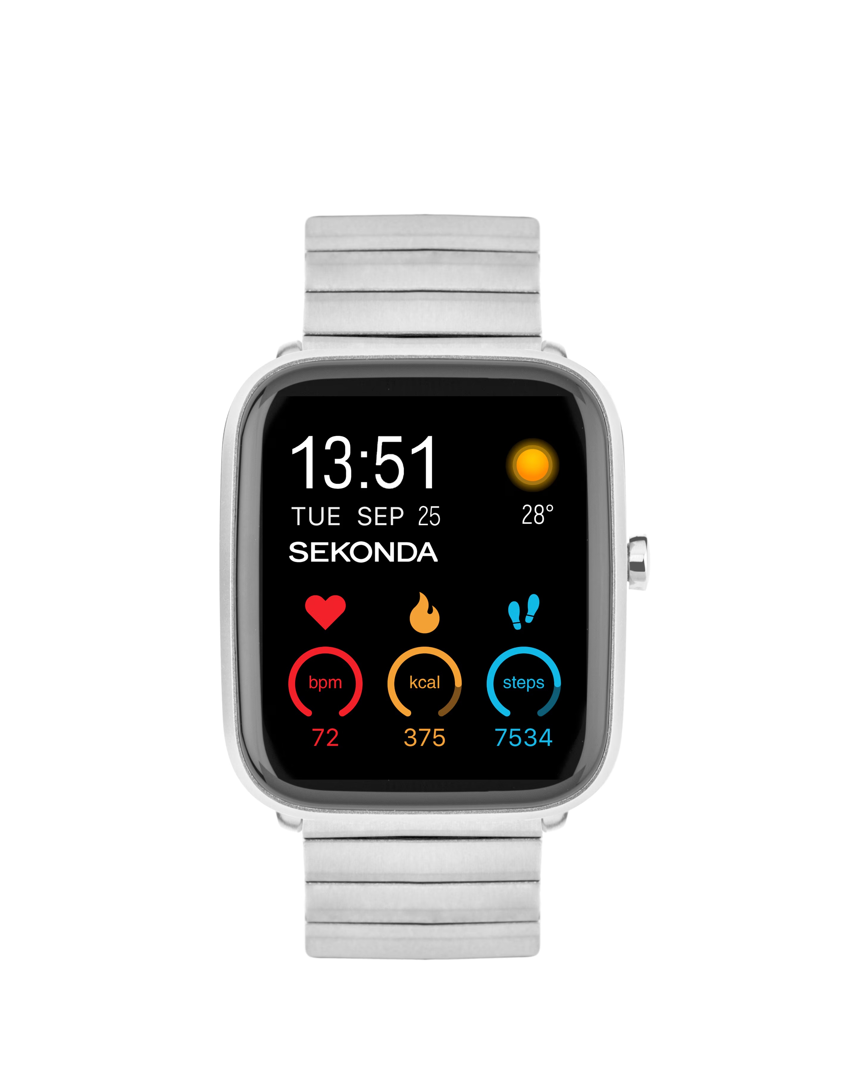 Sekonda Motion Plus Smart Watch - Silver Alloy Case & Stainless Steel Bracelet