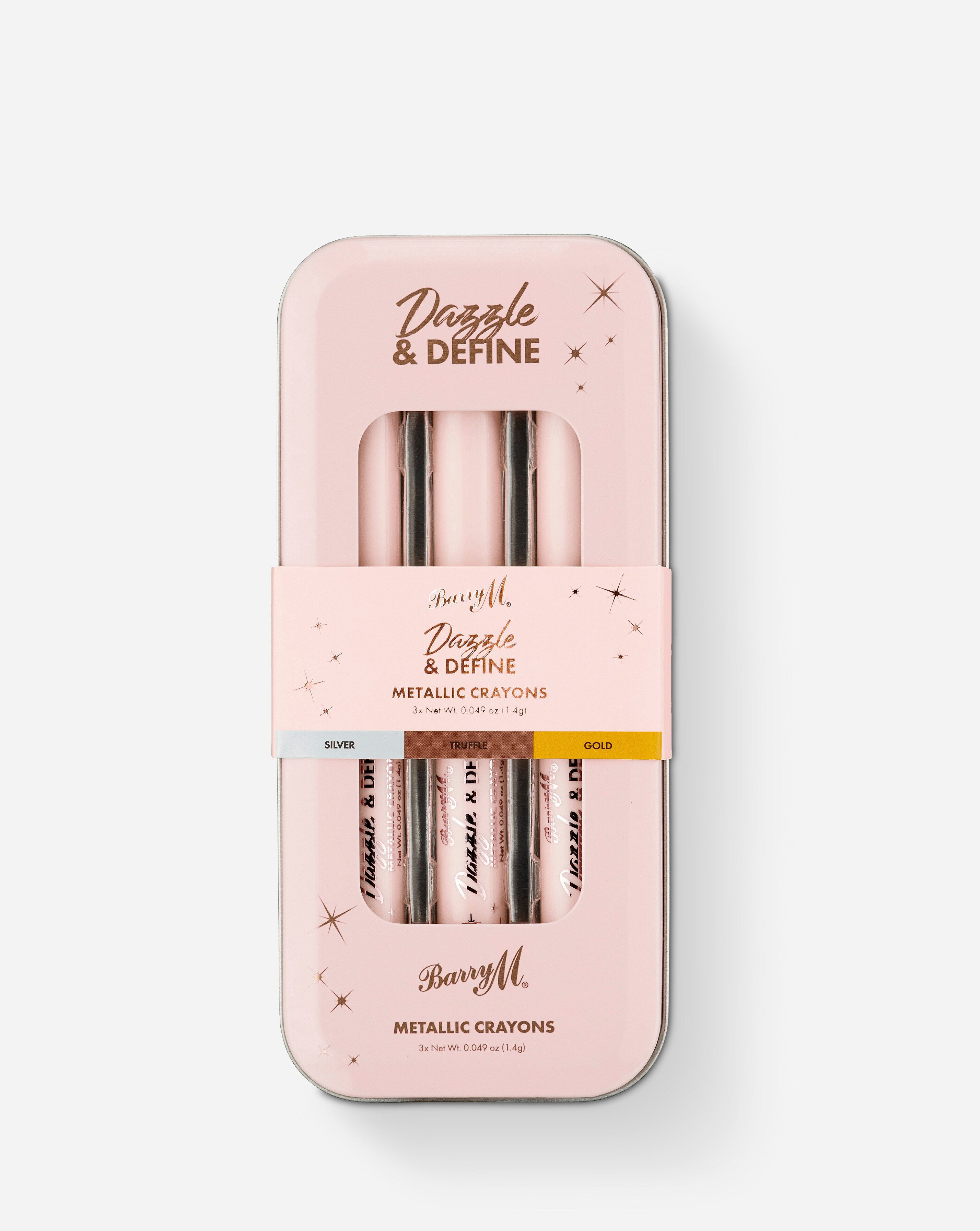 Barry M Dazzle & Define Metallic Crayons- Metallic Neutrals