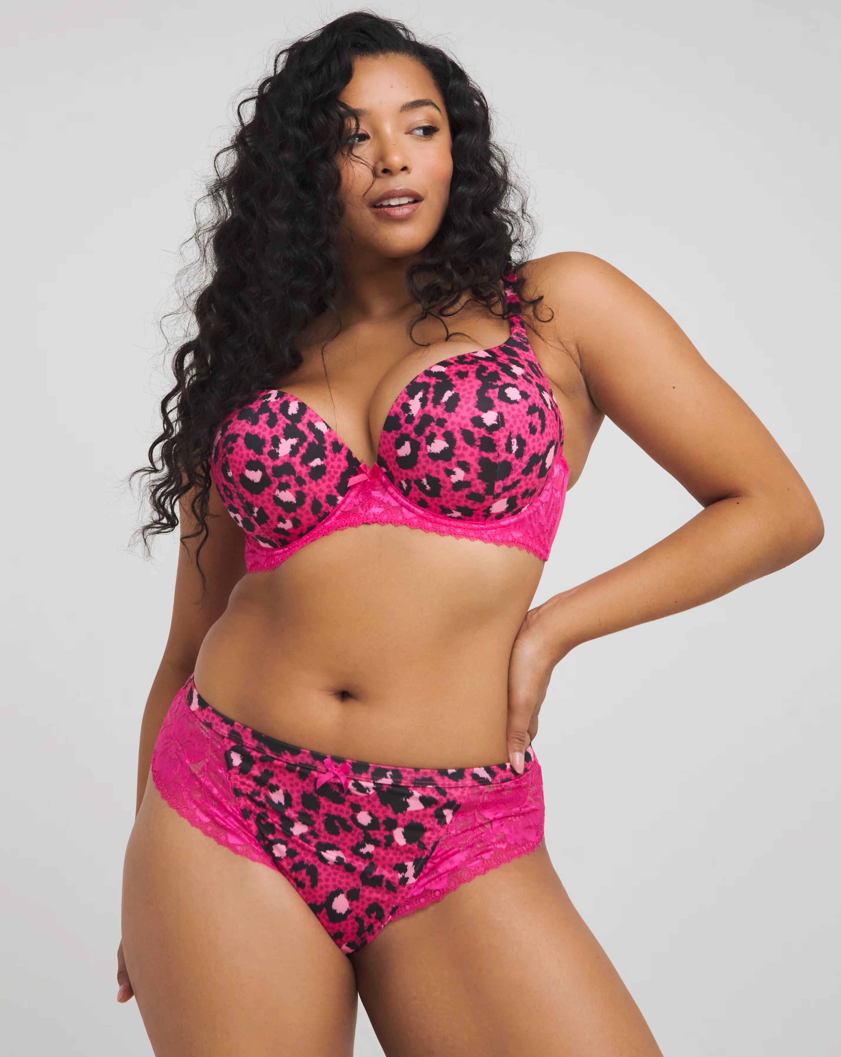 2 Pack Animal Print Lace Brazilians