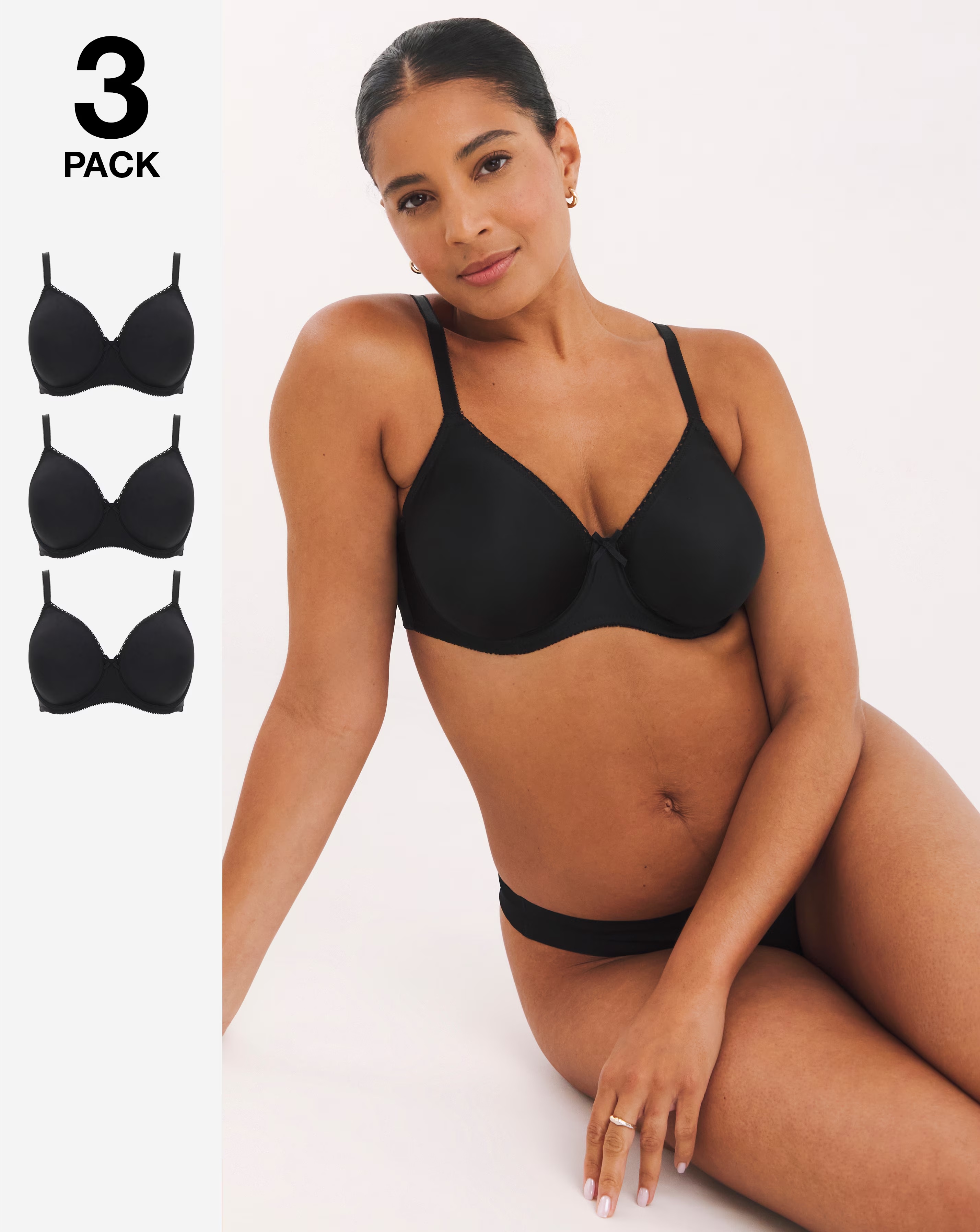 Pretty Secrets (3 Pack) Full Cup Wired Bras (B-E) Black 1 153947-pretty-secrets-3-pack-full-cup-wired-bras-b-e-black-1.jpg