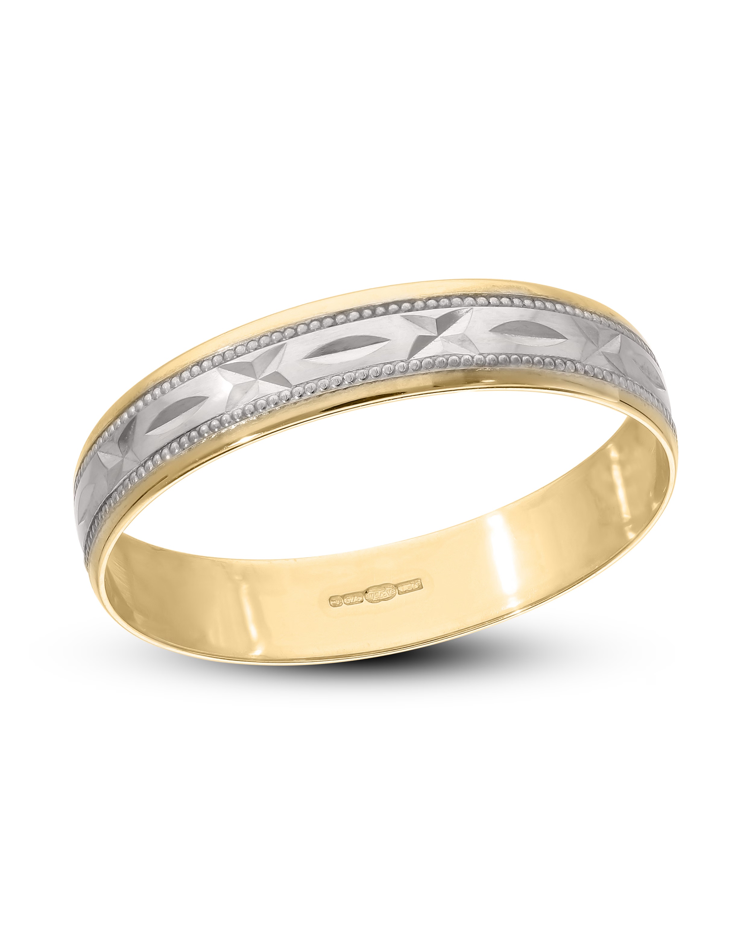 9Carat Two-Colour Gold Diamond Cut Kiss Design 4MM Wedding Ring 1 158063-9carat-two-colour-gold-diamond-cut-kiss-design-4mm-wedding-ring-1.jpg