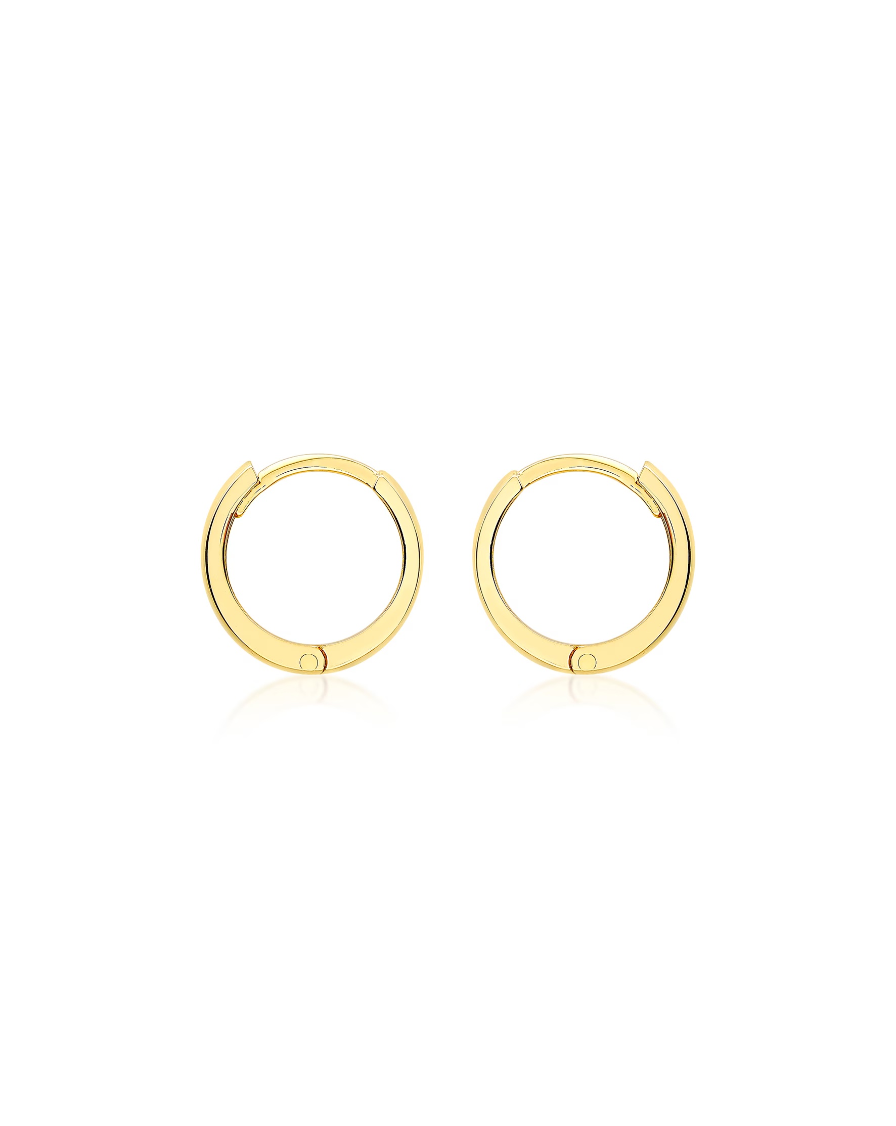 9ct Gold Tube Huggy Hoop Creole Earrings