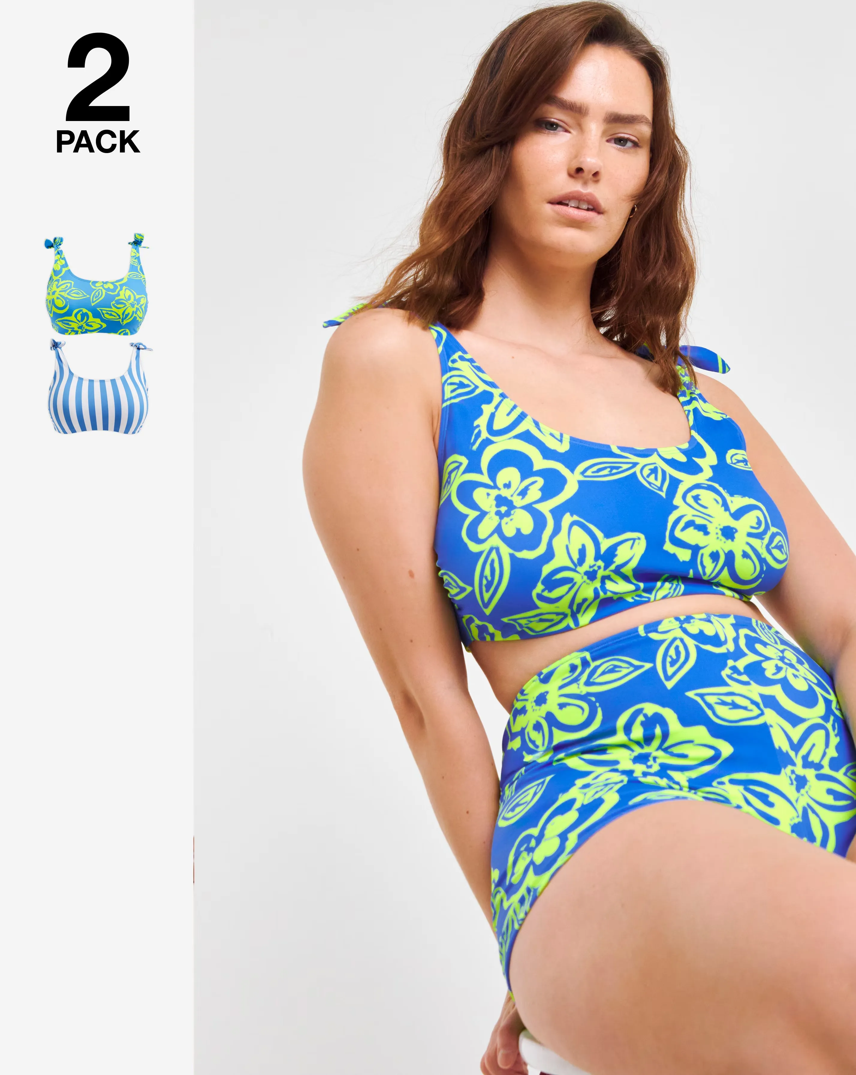 Value 2 Pack Crop Bikini Tops