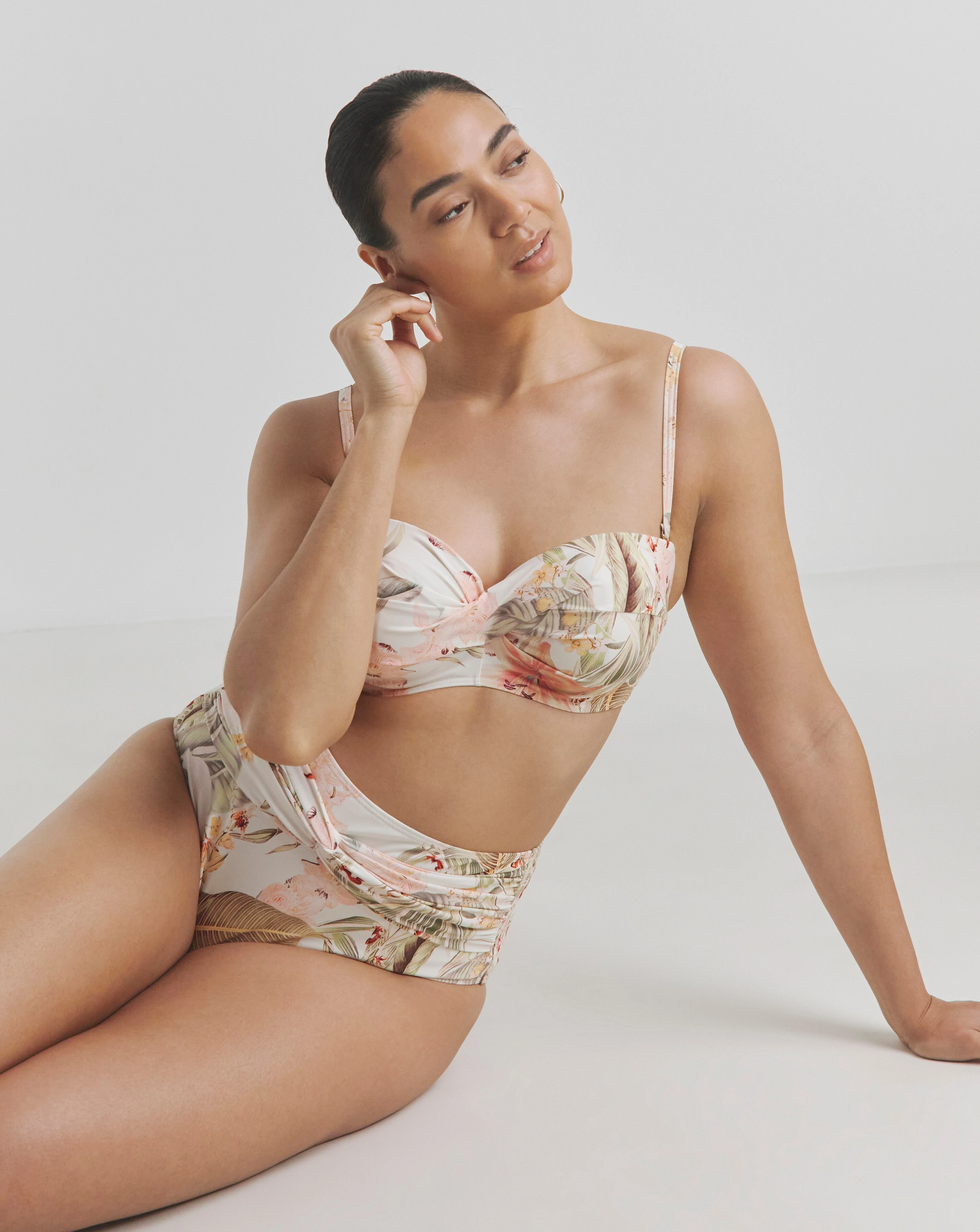 MAGISCULPT Medium Control Twist Front High Waist Bikini Bottoms