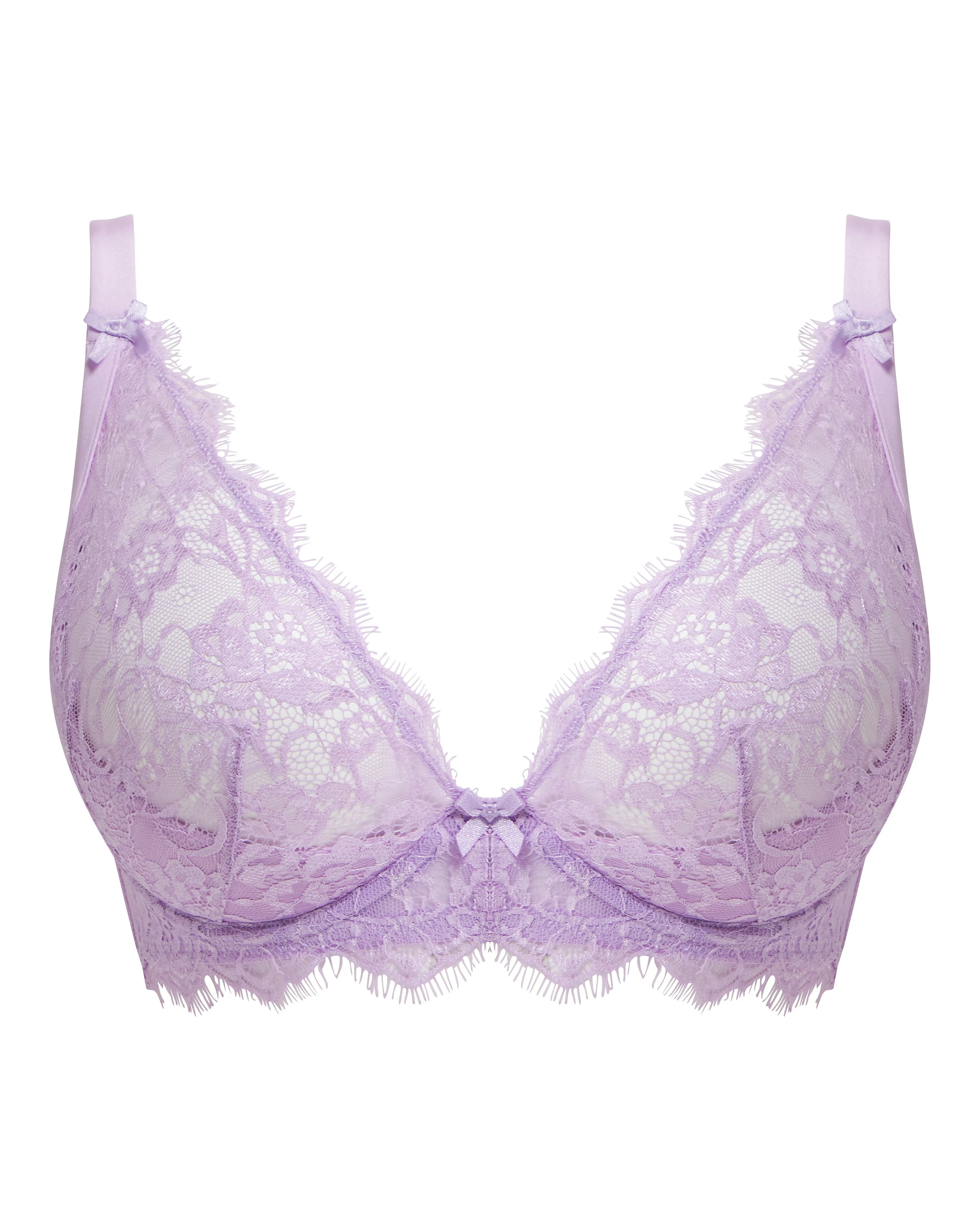 Figleaves Pulse Lace Underwired Plunge Bra B-G
