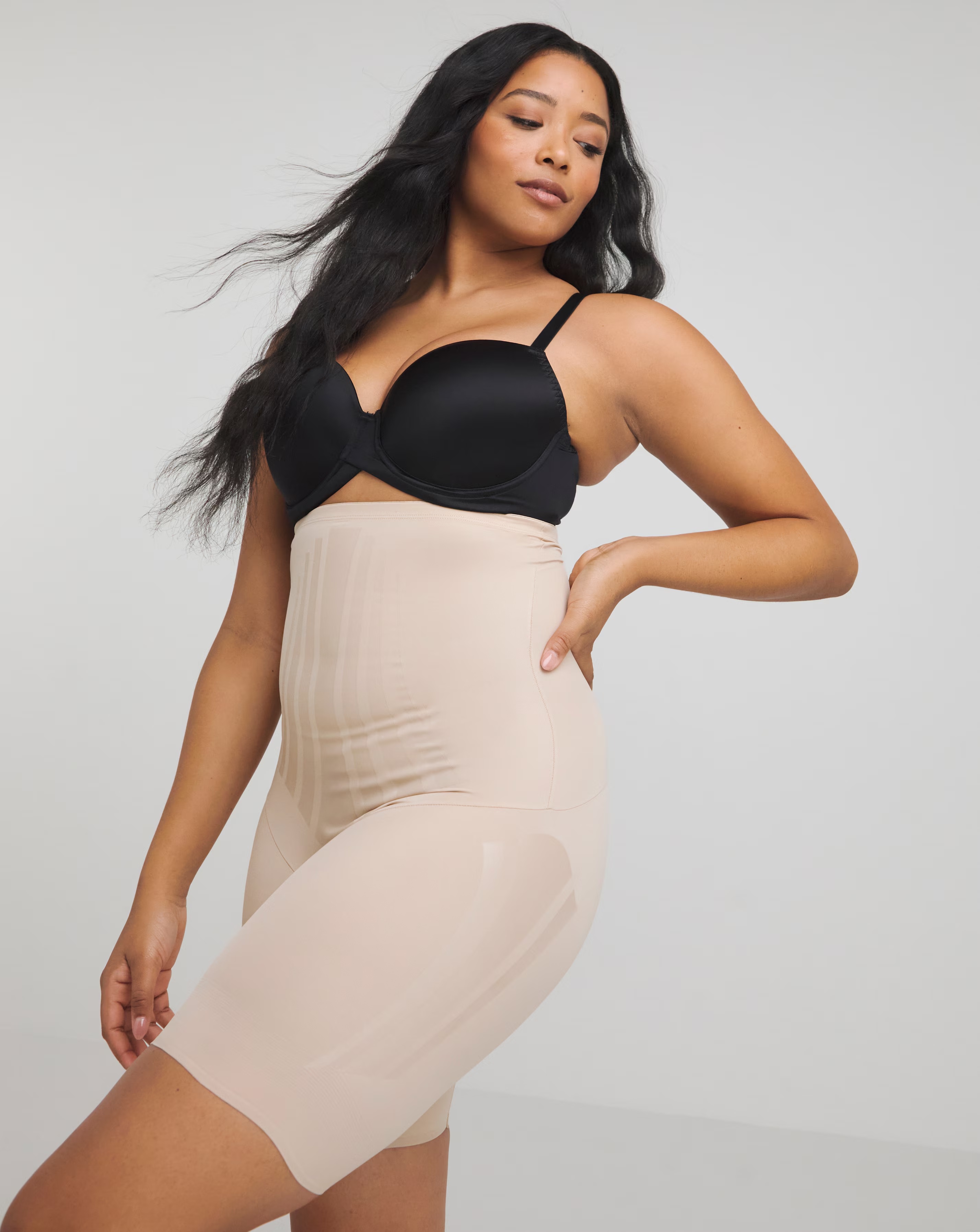 Miraclesuit Modern Miracle Firm Control  High Waist Thigh Slimmer Warm Beige