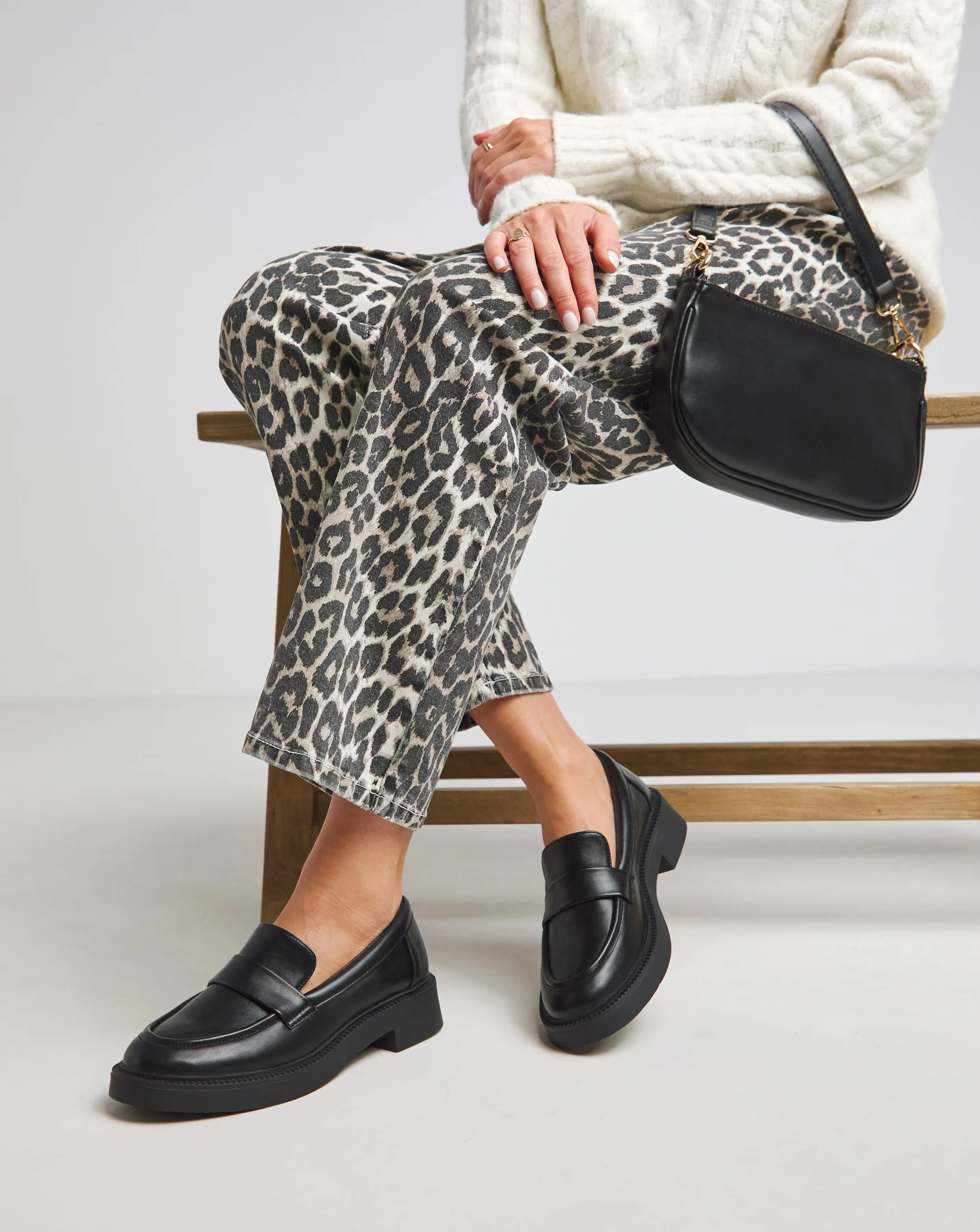Vienna Simple Chunky Loafers - Wide Fit (E)