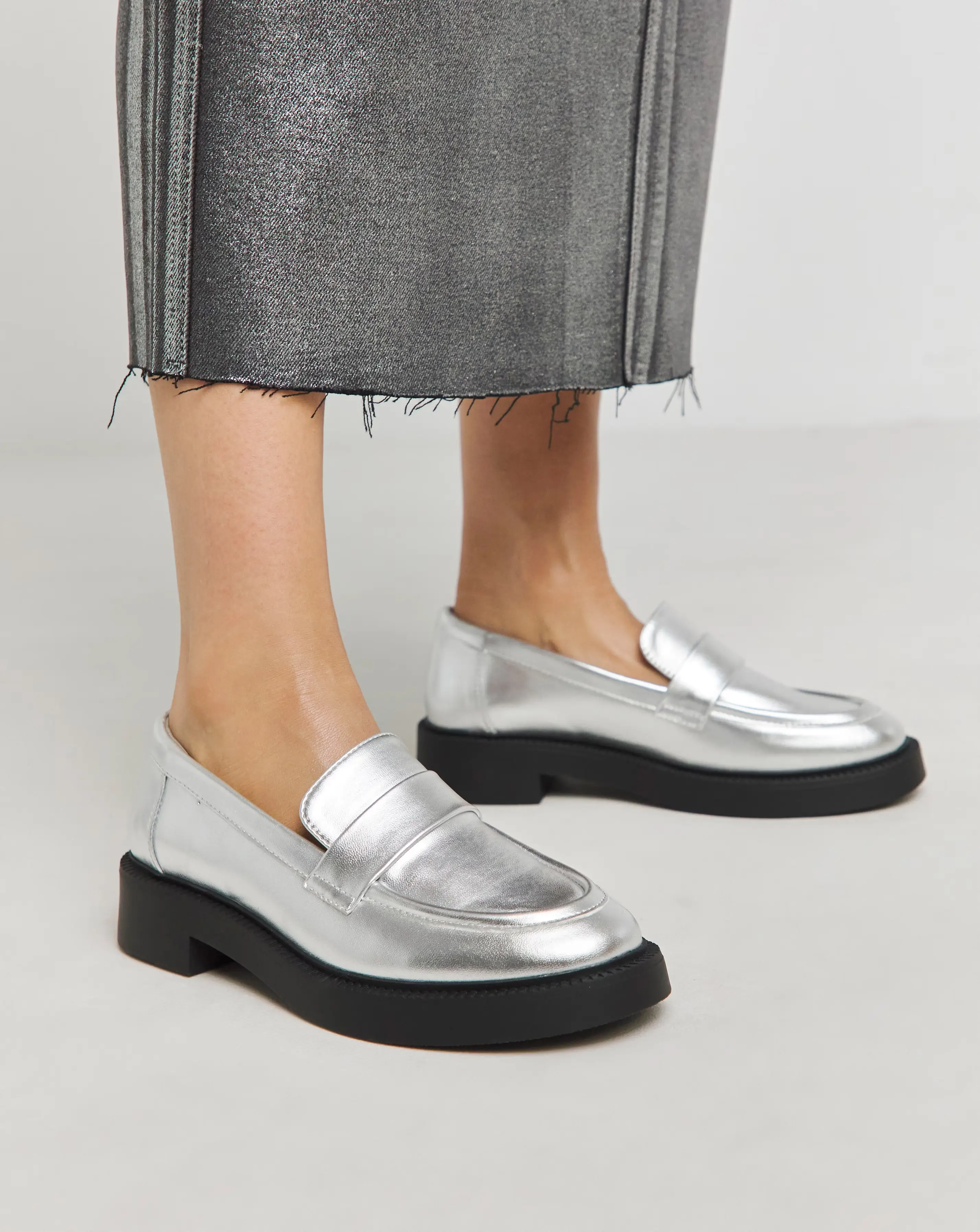 Vienna Simple Chunky Loafers - Wide Fit (E)