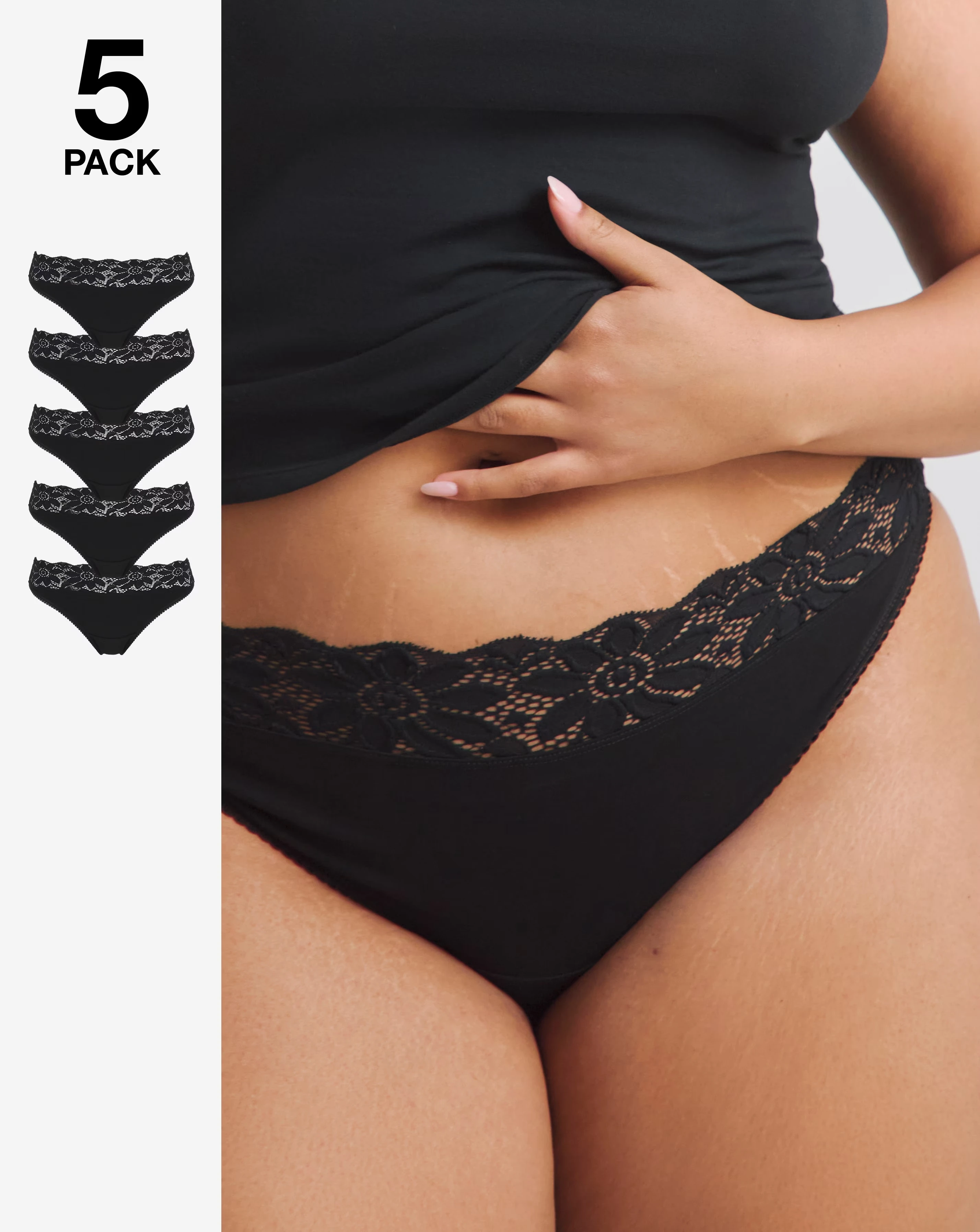 169094-pretty-secrets-5-pack-lace-top-no-vpl-thong-knickers-black-1.webp