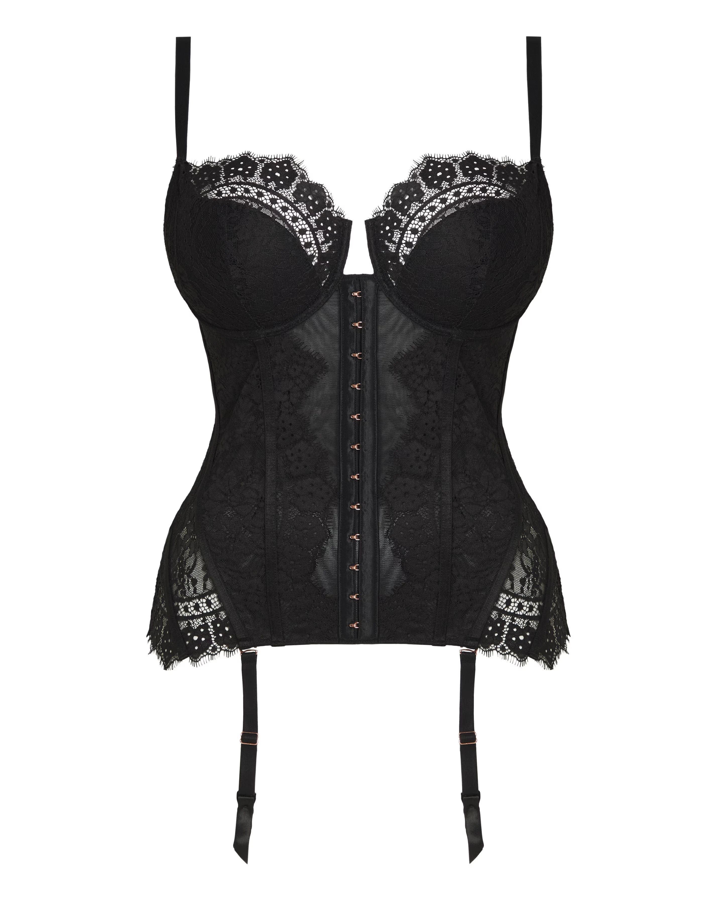 Figleaves Curve Adore 1/2 Pad Underwired Corset (B-F) Black