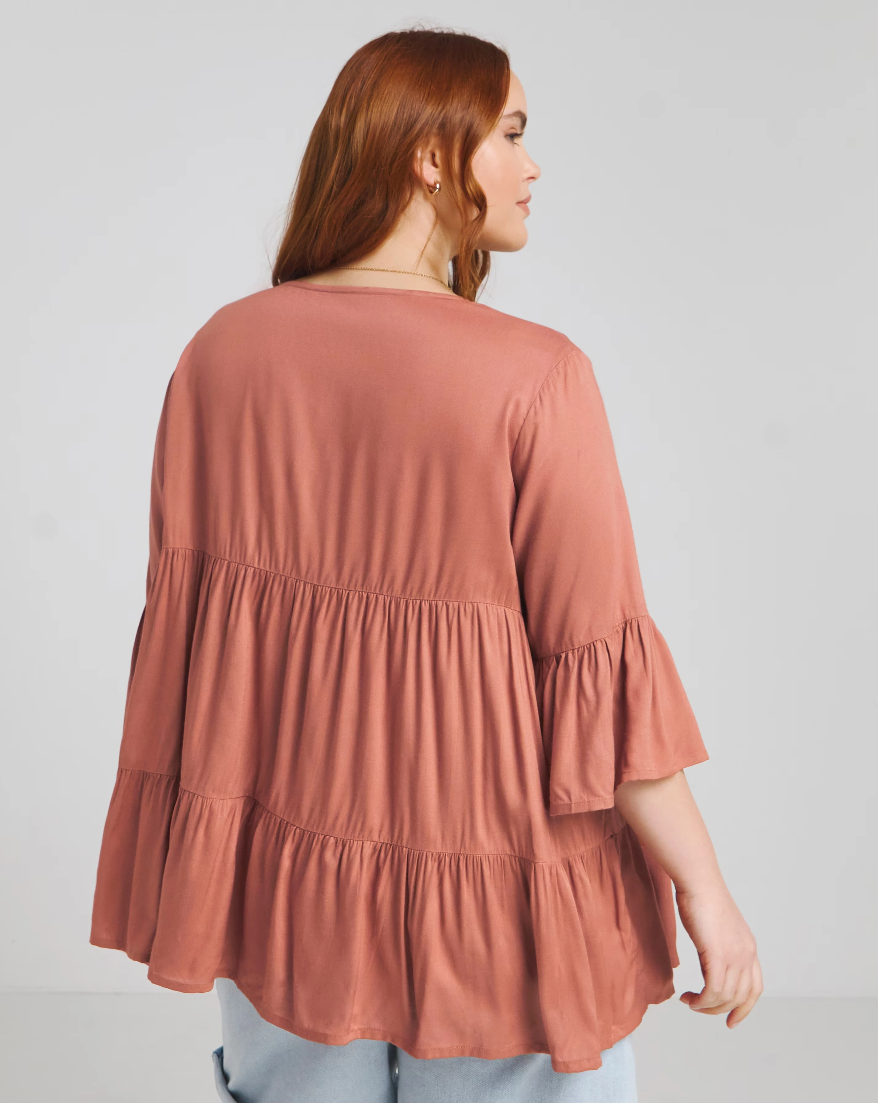 170098-terracotta-viscose-v-neck-tiered-smock-blouse-1.webp