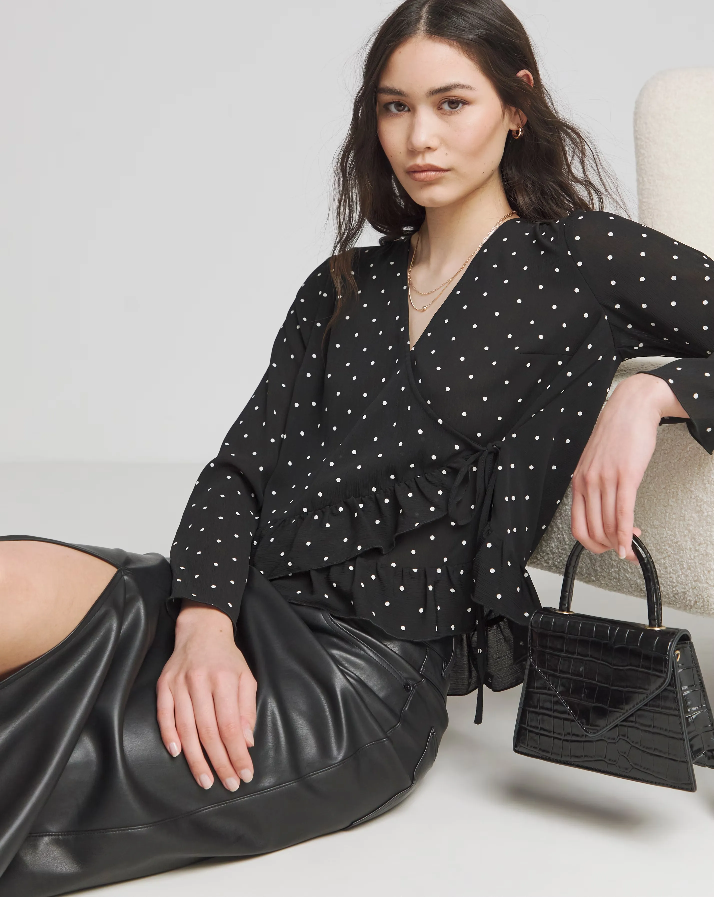 Mono Spot Sheer Wrap Long Sleeve Blouse 1 170722-mono-spot-sheer-wrap-long-sleeve-blouse-1.webp