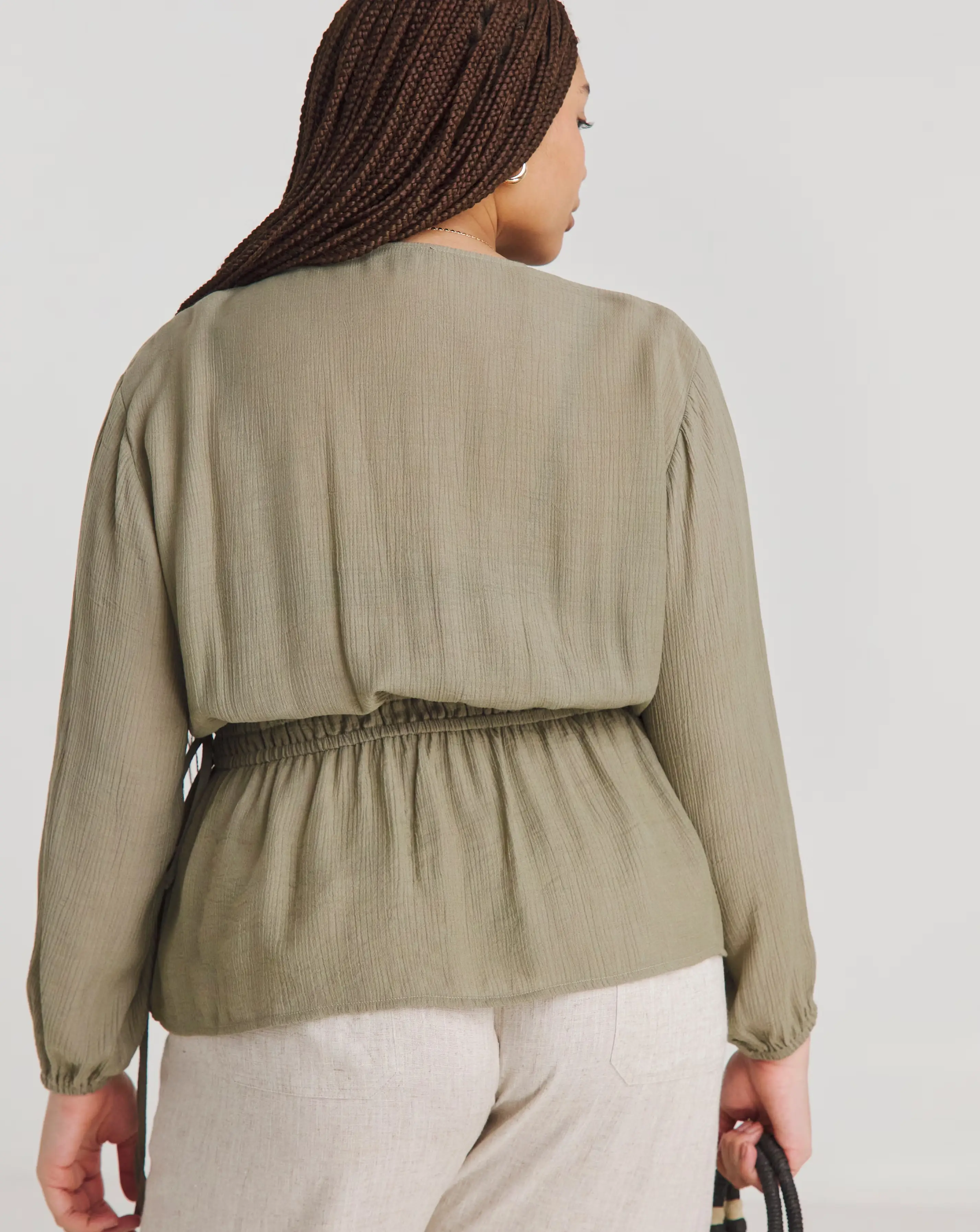 170787-khaki-plunge-elasticted-waist-long-sleeve-blouse-1.webp