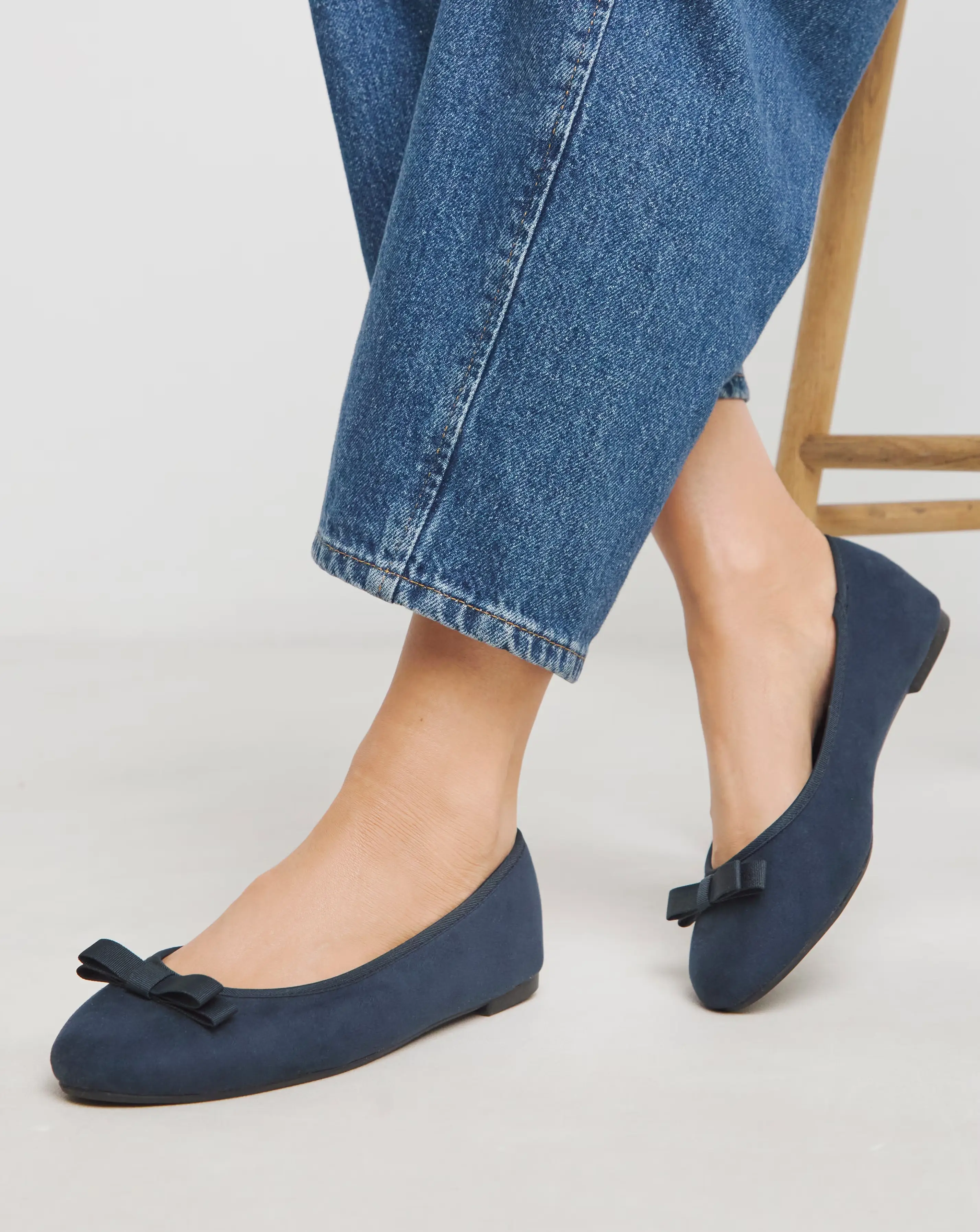 Simply Be Abundance Classic Bow Ballerina Shoes Standard D Fit