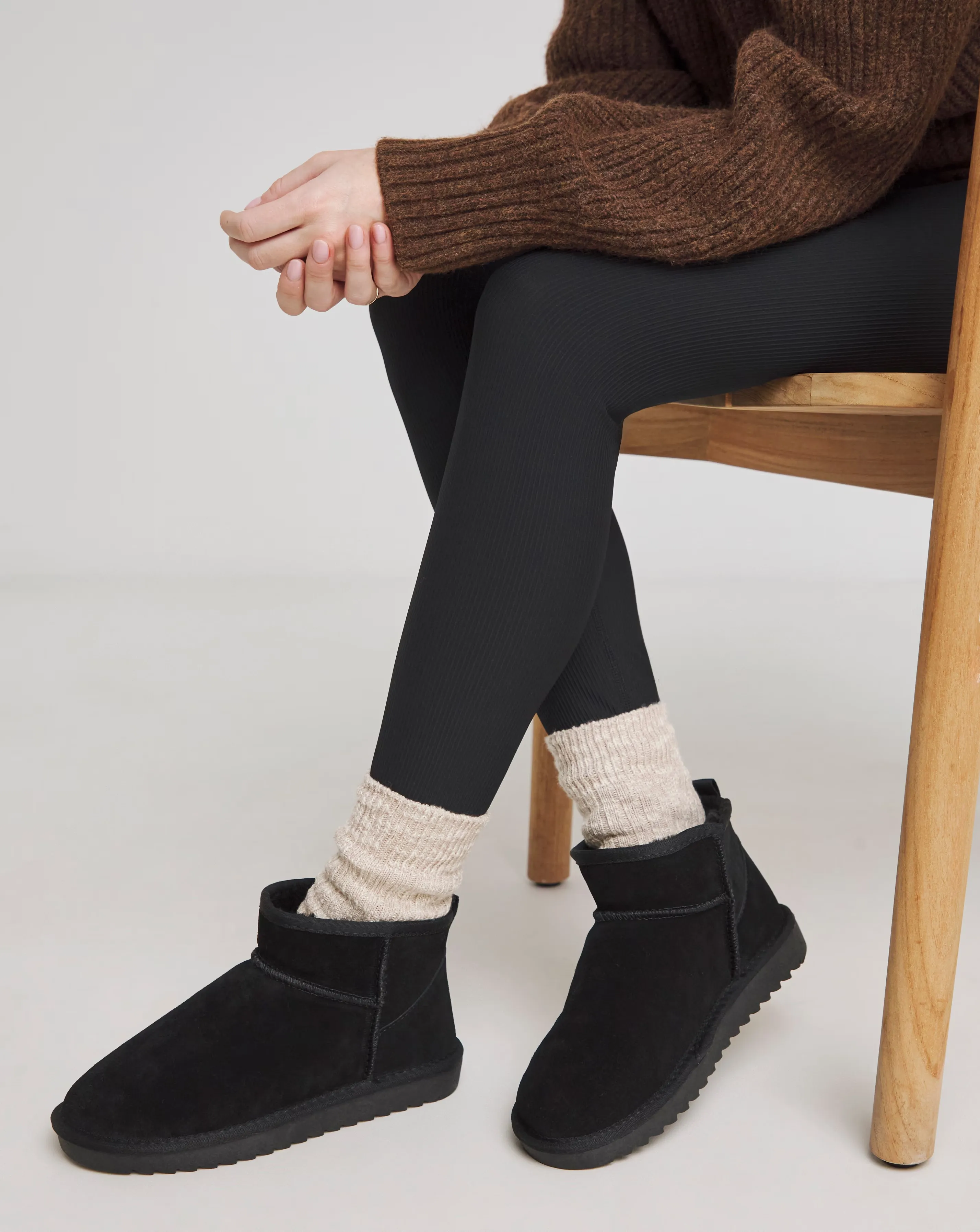 Renna Suede Low Cut Warm Lined Snug Boots Extra Wide EEE Fit
