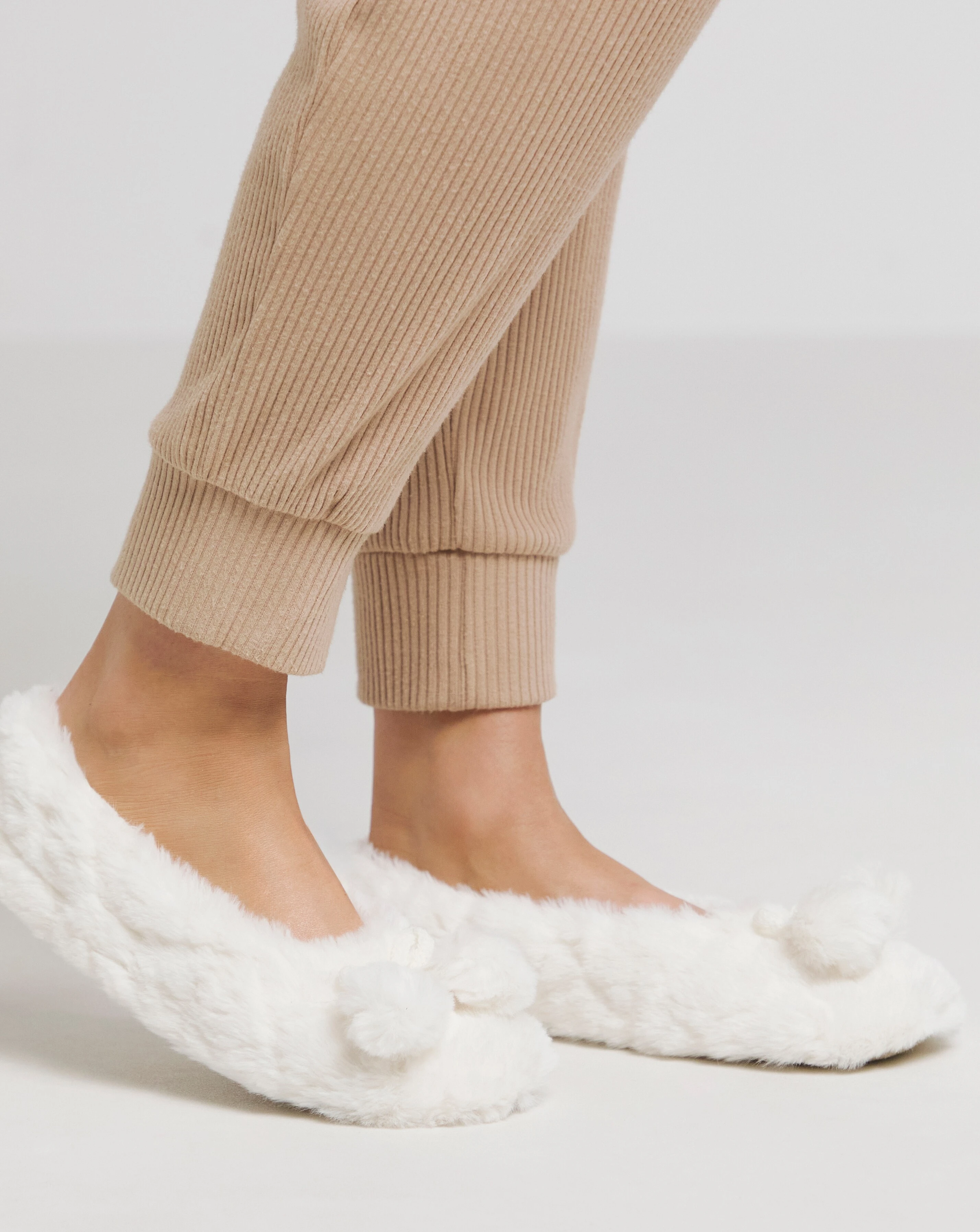 Ebony Pom Pom Ballerina Slippers - Extra Wide Fit (EEE) 1 173477-ebony-pom-pom-ballerina-slippers-extra-wide-fit-eee–1.webp