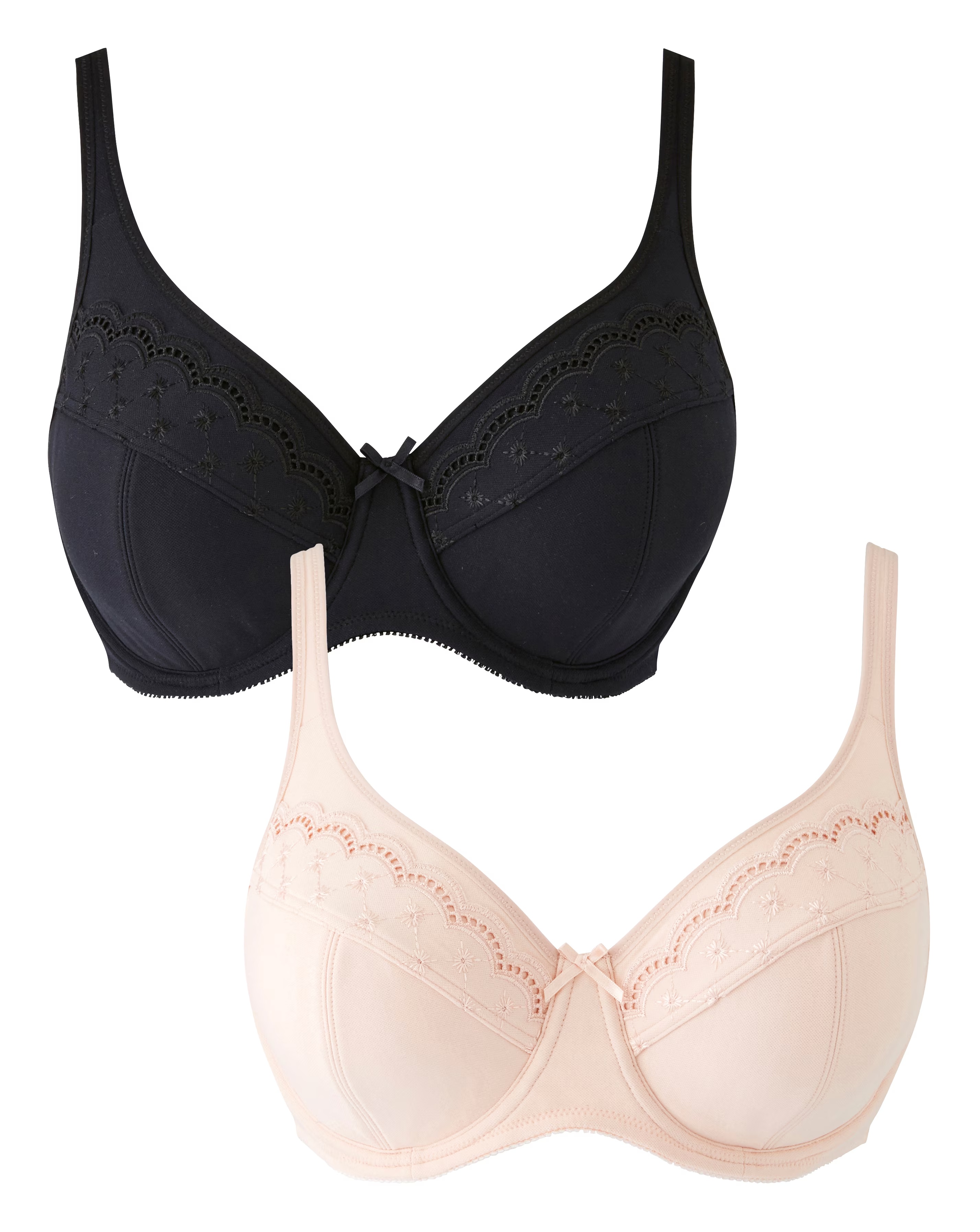 Pretty Secrets (2 Pack) Sally Minimiser Full Cup Wired Bras (C-H) Almond/Black 1 174416-pretty-secrets-2-pack-sally-minimiser-full-cup-wired-bras-c-h-almond-black-1.jpg