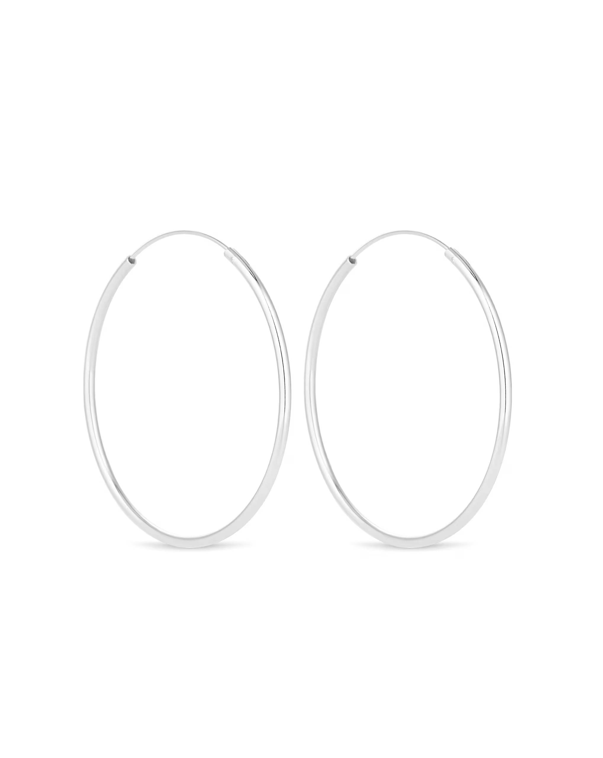 Simply Silver Sterling Silver 925 Large Hoop Earrings