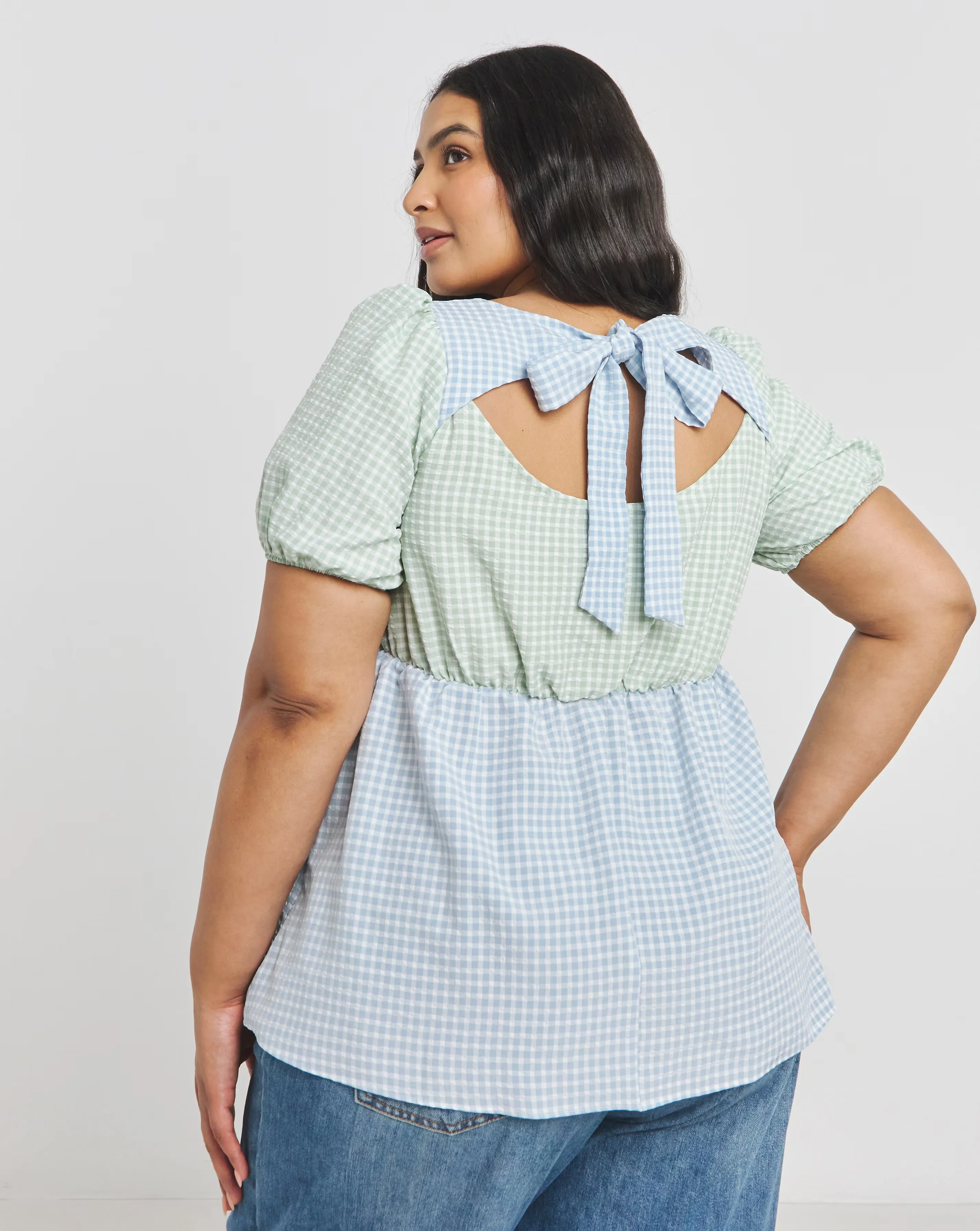 1760-mixed-gingham-ruched-front-smock-top-with-bow-back-detail-1.webp