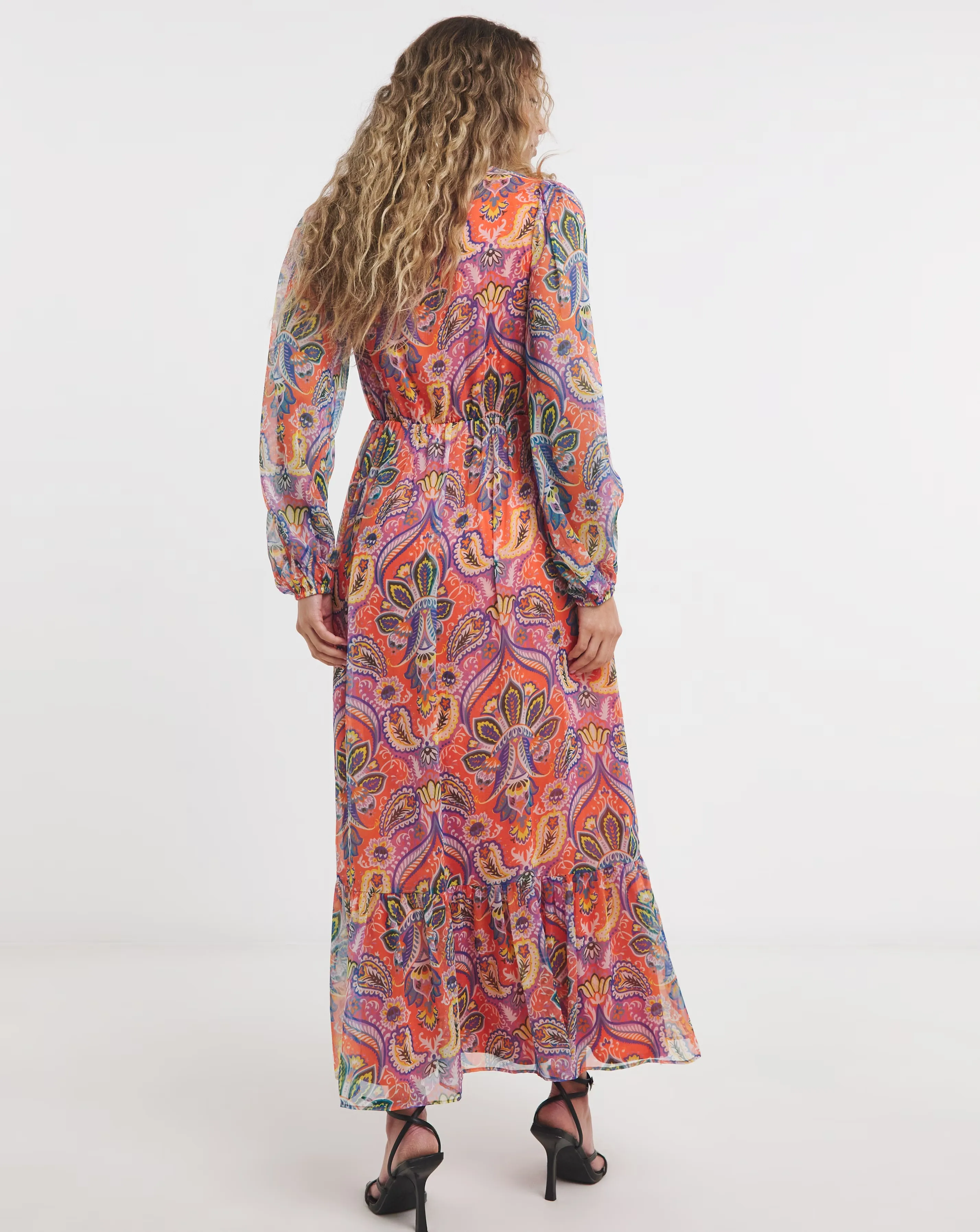 176763-lovedrobe-v-neck-blouson-sleeve-gathered-midaxi-dress-1.webp