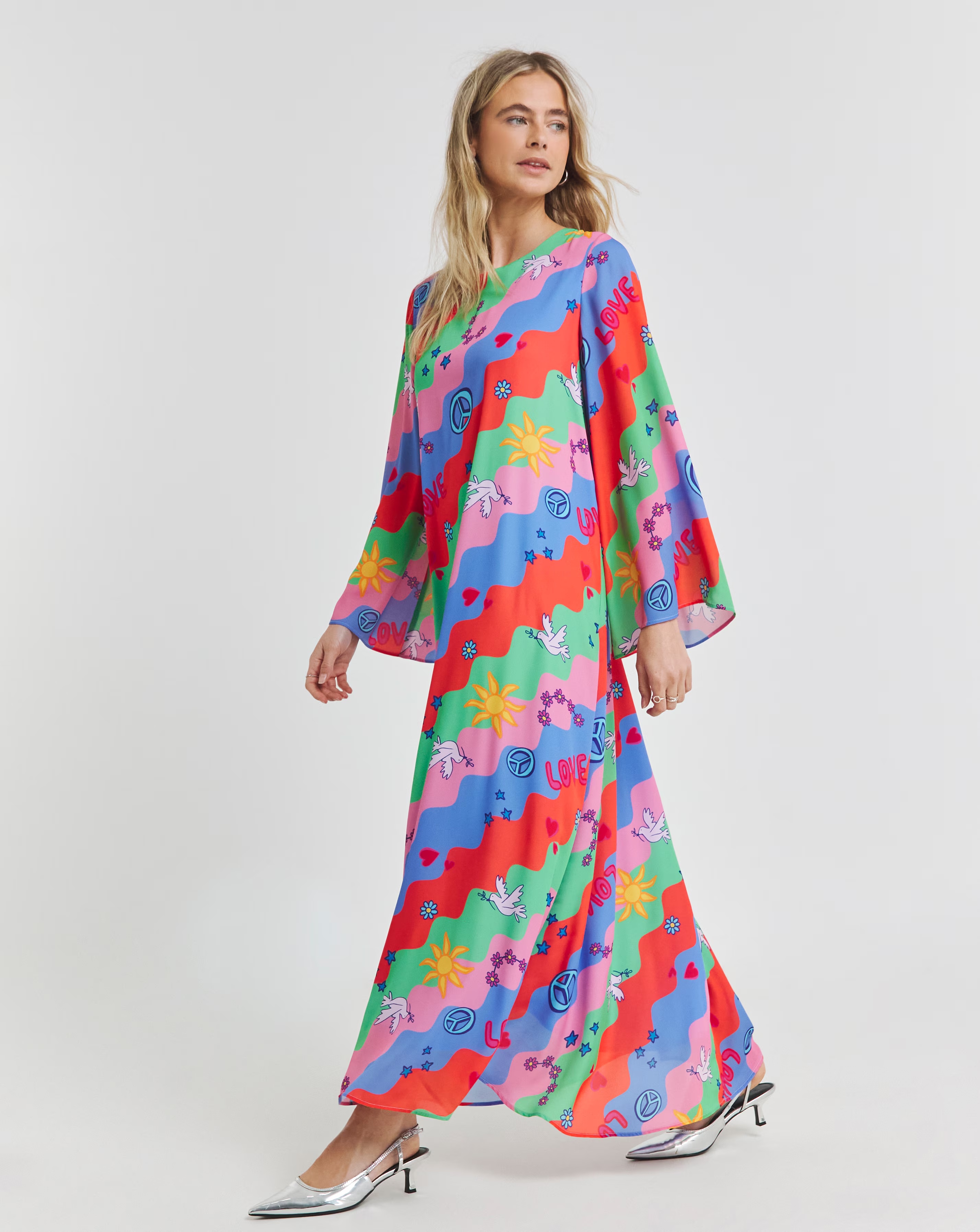 Twisted Wunder Alaska Chiffon Maxi Dress