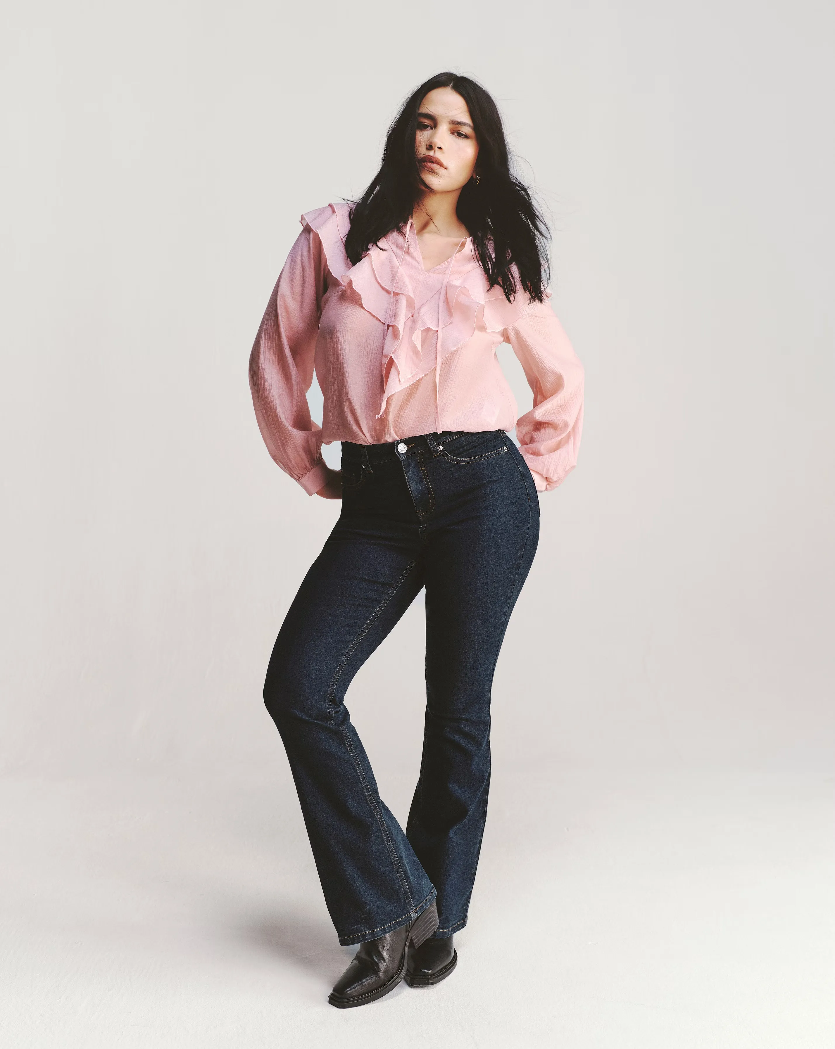 Winter Blue 24/7 Stretch Flared Jeans