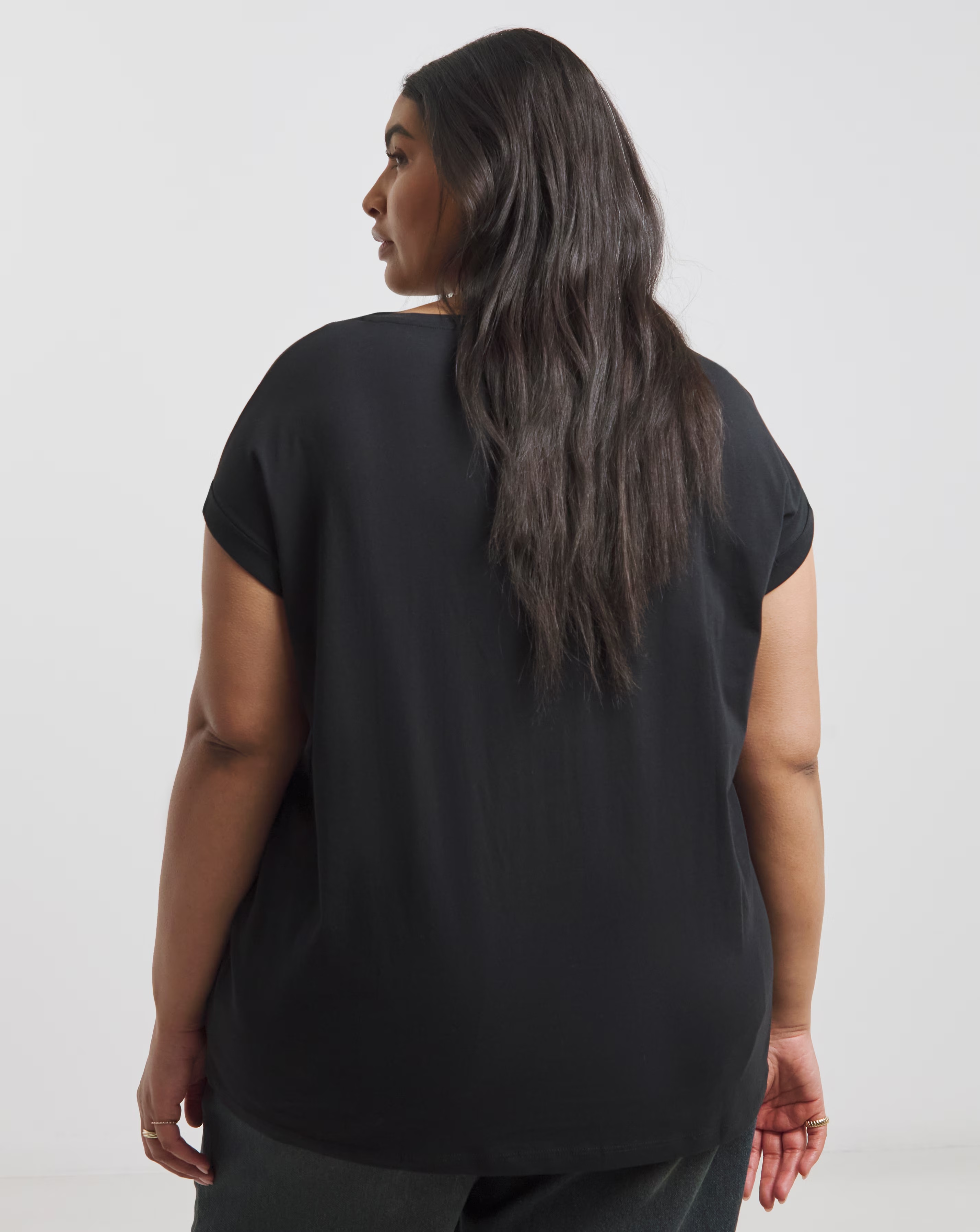 2 Pack Black/Black Boyfriend T-Shirts