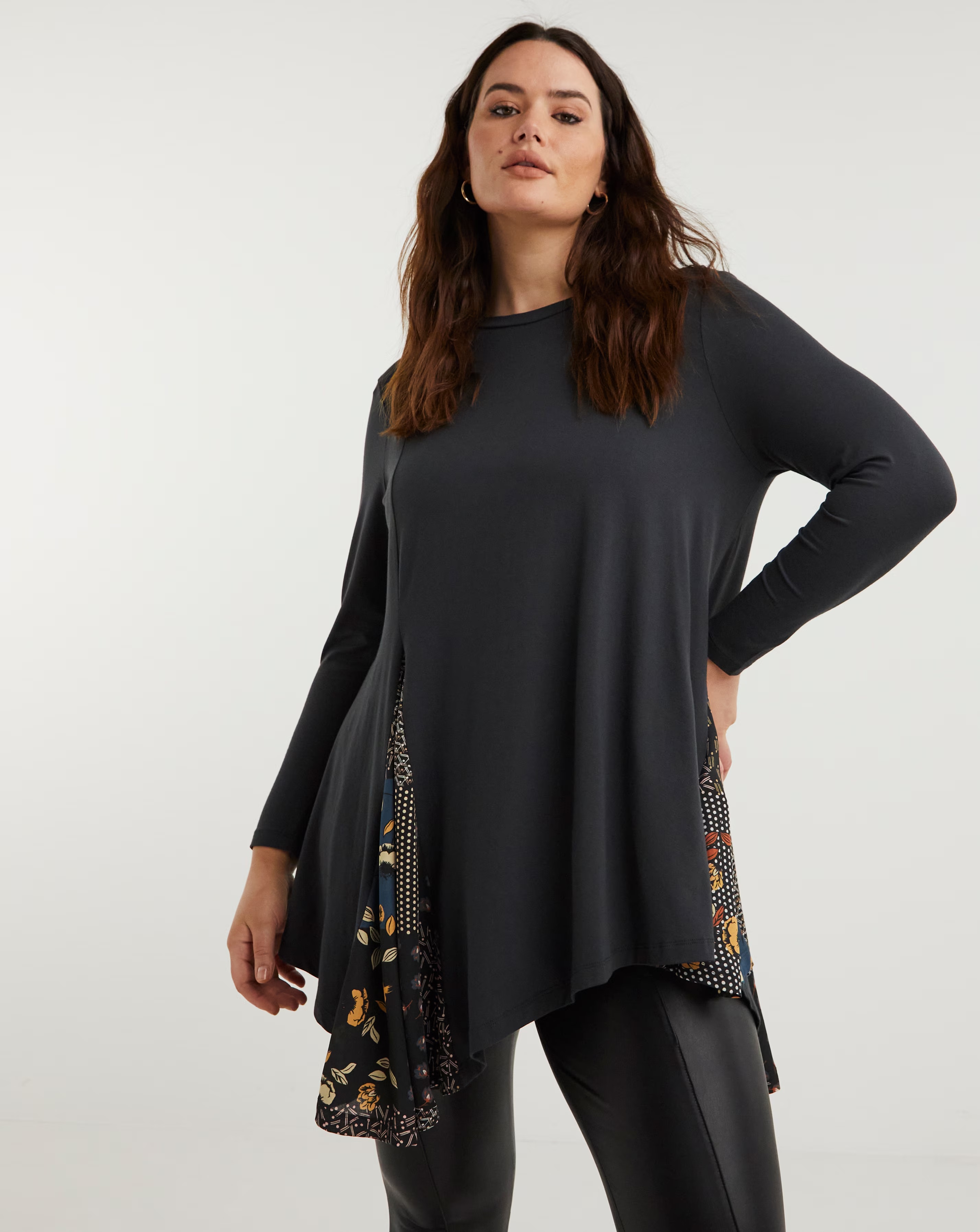 Joe Browns Black Patchwork Longline Waterfall Jersey Tunic 1 179848-joe-browns-black-patchwork-longline-waterfall-jersey-tunic-1.jpg