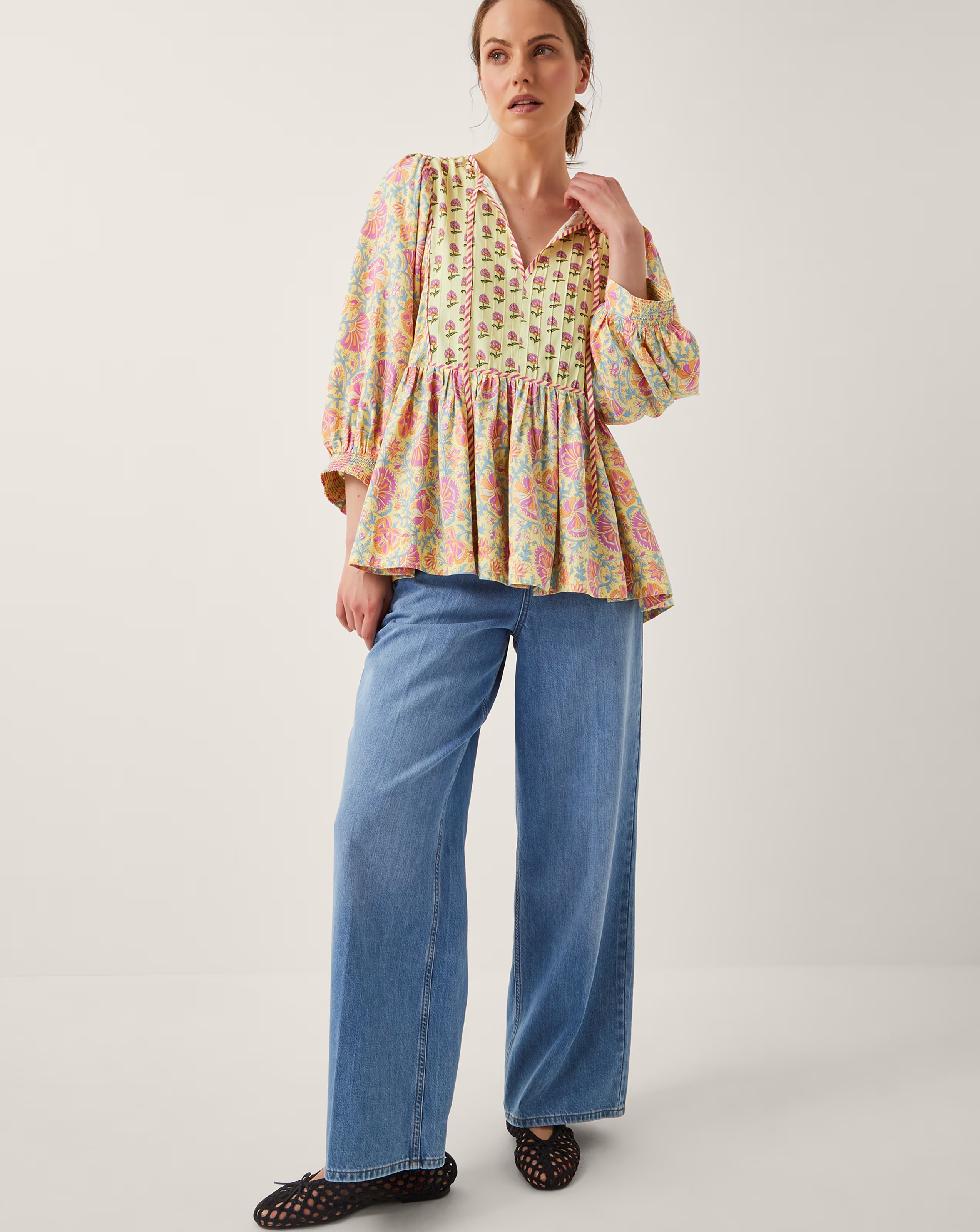 Monsoon Betty Mix Floral Print Top