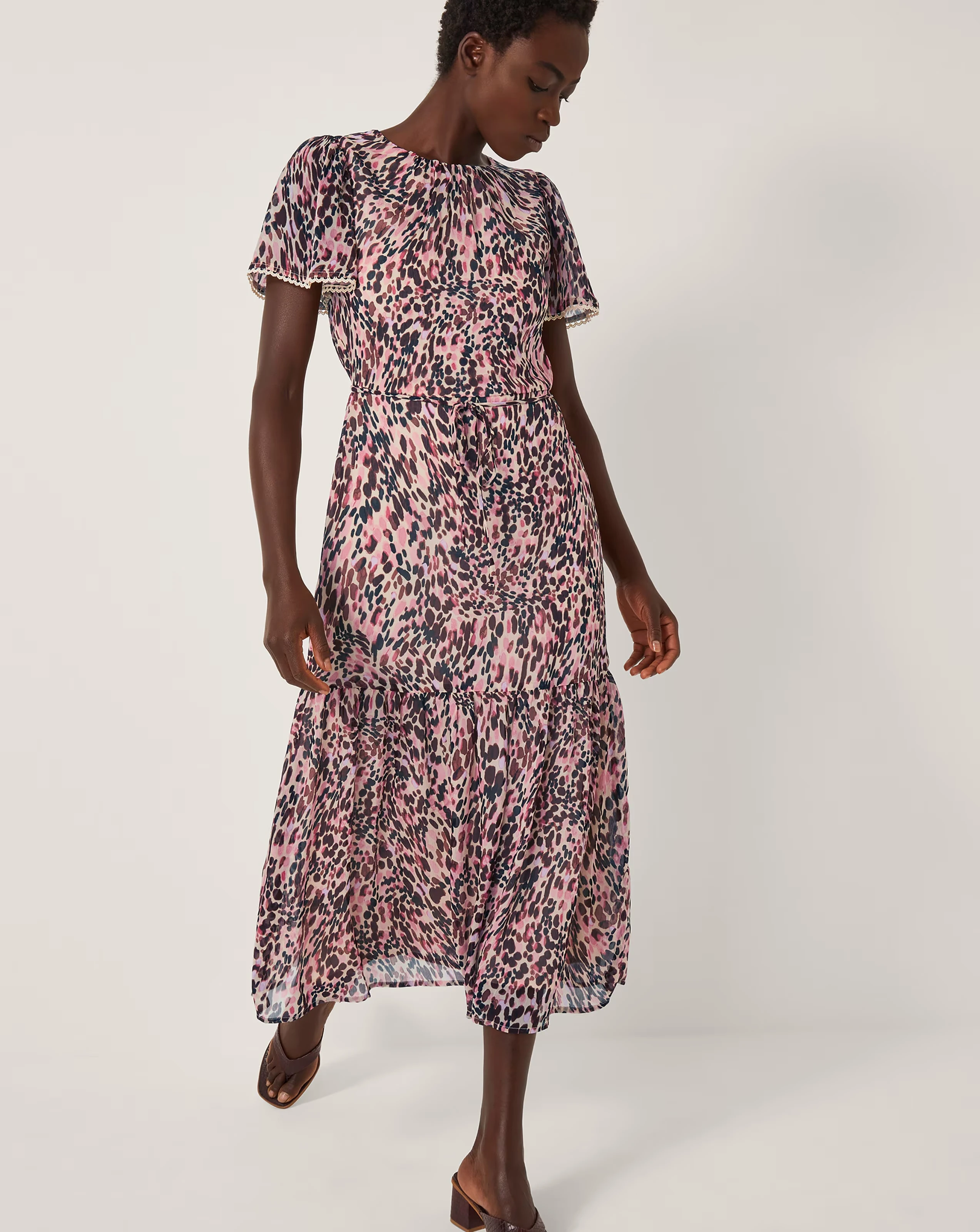 Monsoon Sisi Animal Print Midi Dress