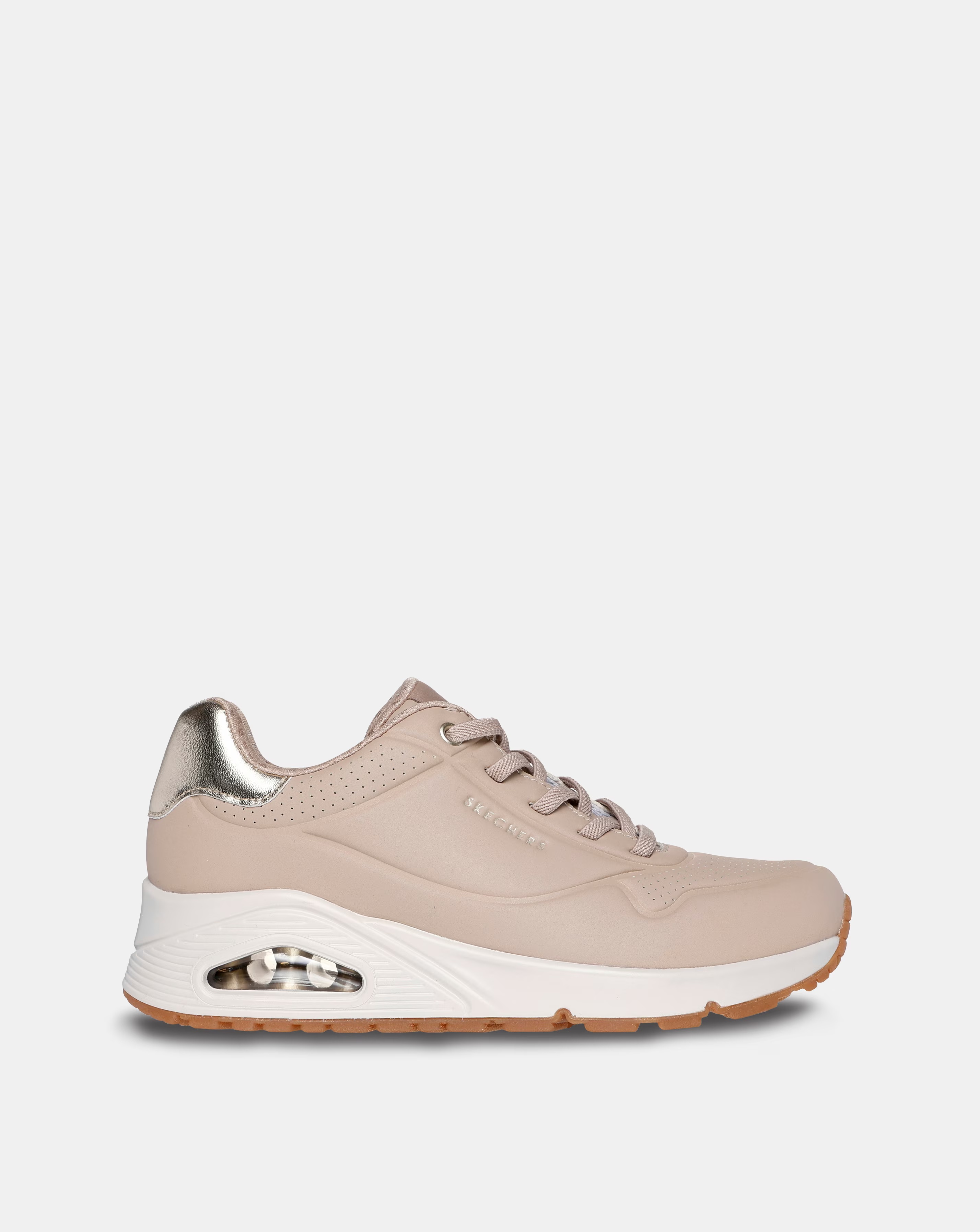 Skechers Nude Uno Lace Up Fashion Trainer -Standard Fit (D)