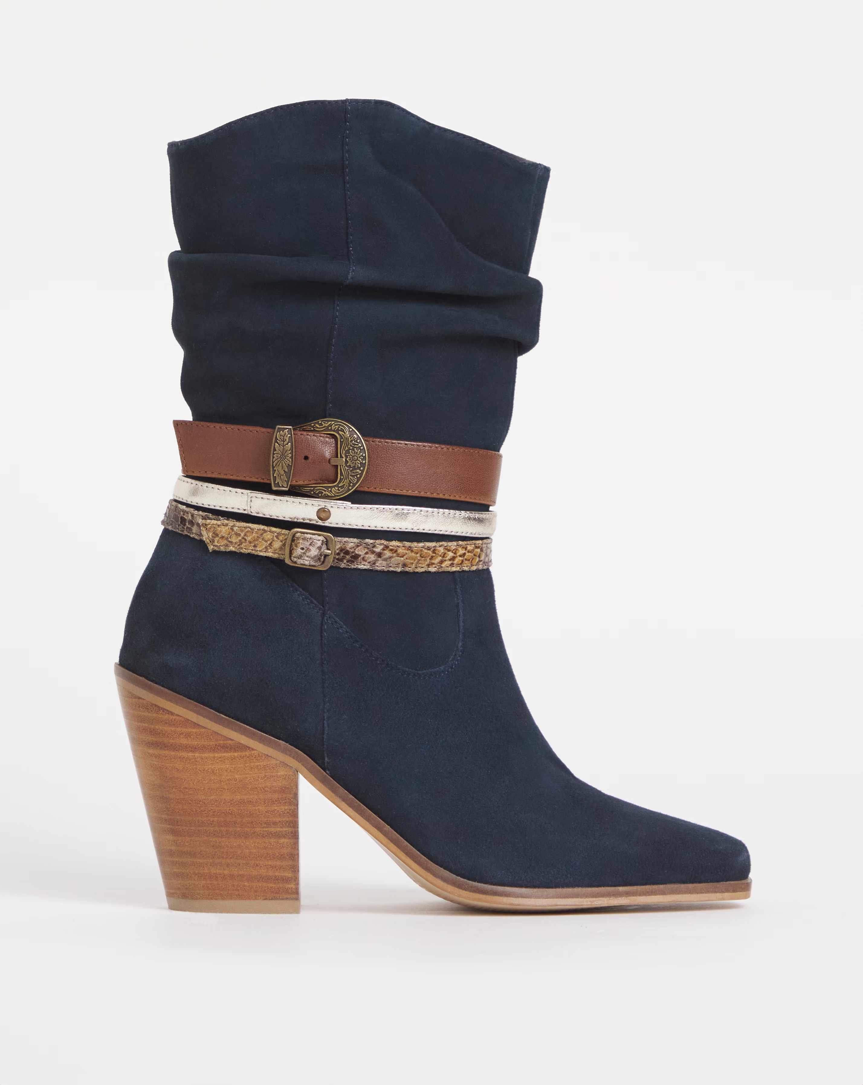Joe Browns Navy Triple Strap Ruched Suede Cowboy Boot- Extra Wide Fit (EEE) 1 20470-joe-browns-navy-triple-strap-ruched-suede-cowboy-boot-extra-wide-fit-eee–1.jpg