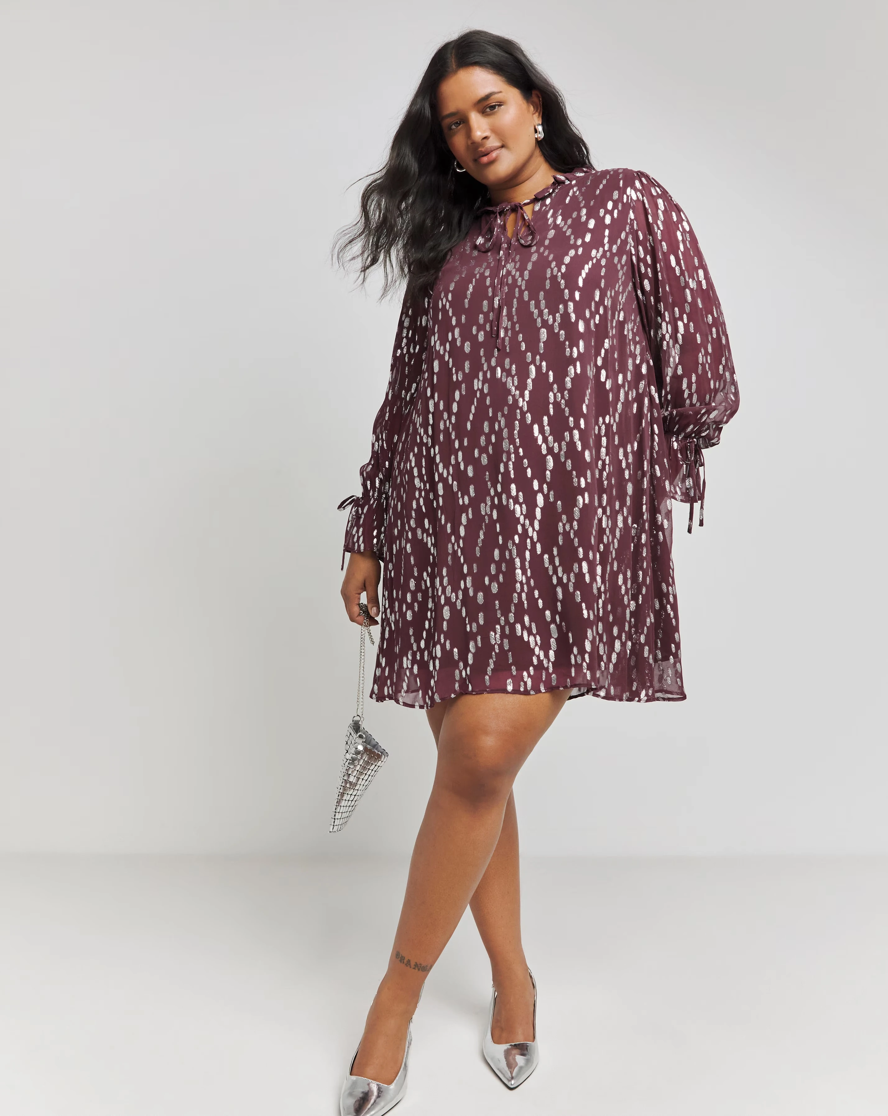 23585-lovedrobe-purple-frill-neck-swing-dress-1.webp