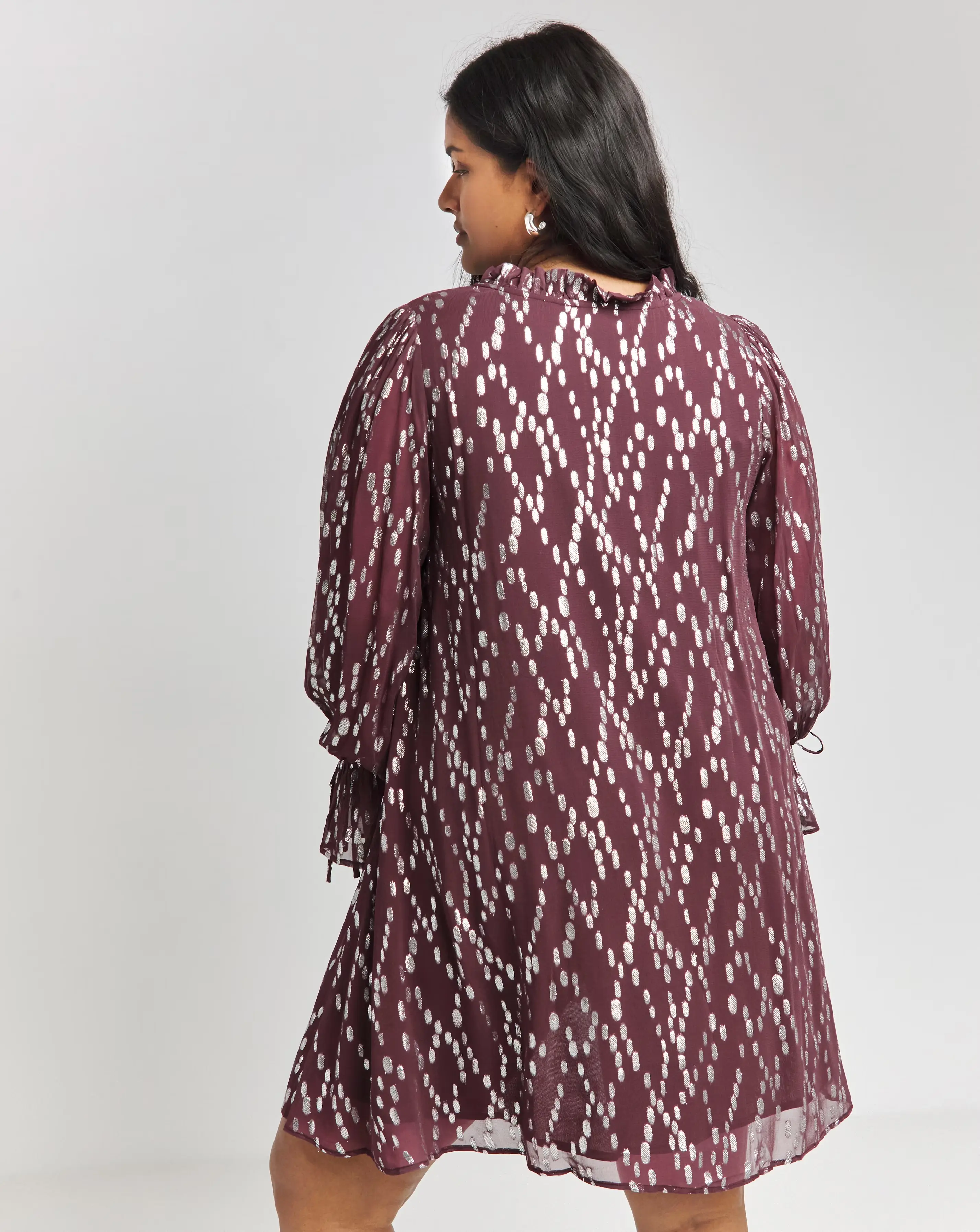 23585-lovedrobe-purple-frill-neck-swing-dress-1.webp