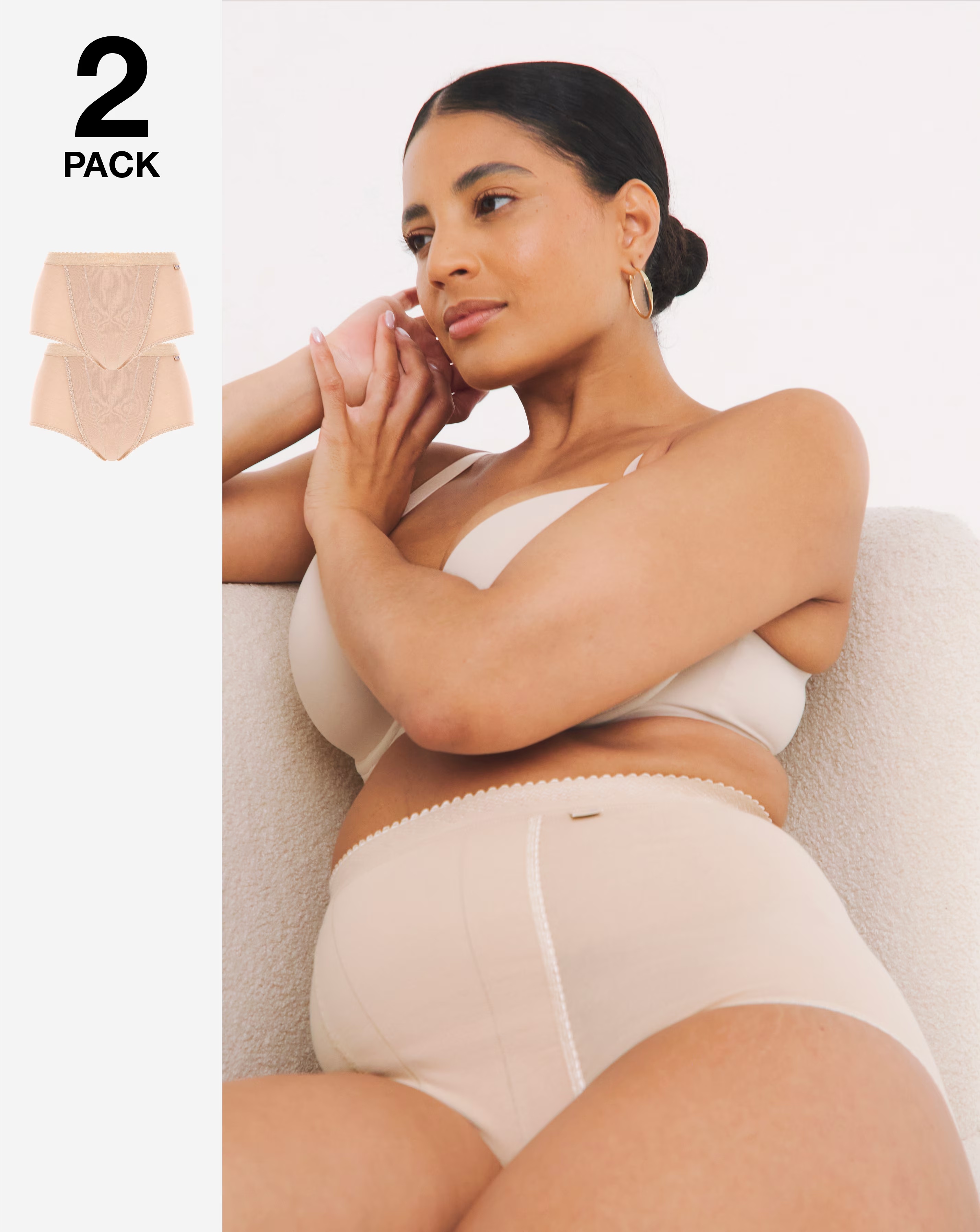 Sloggi (2 Pack) Light Control Maxi Knickers Skin 1 26209-sloggi-2-pack-light-control-maxi-knickers-skin-1.jpg