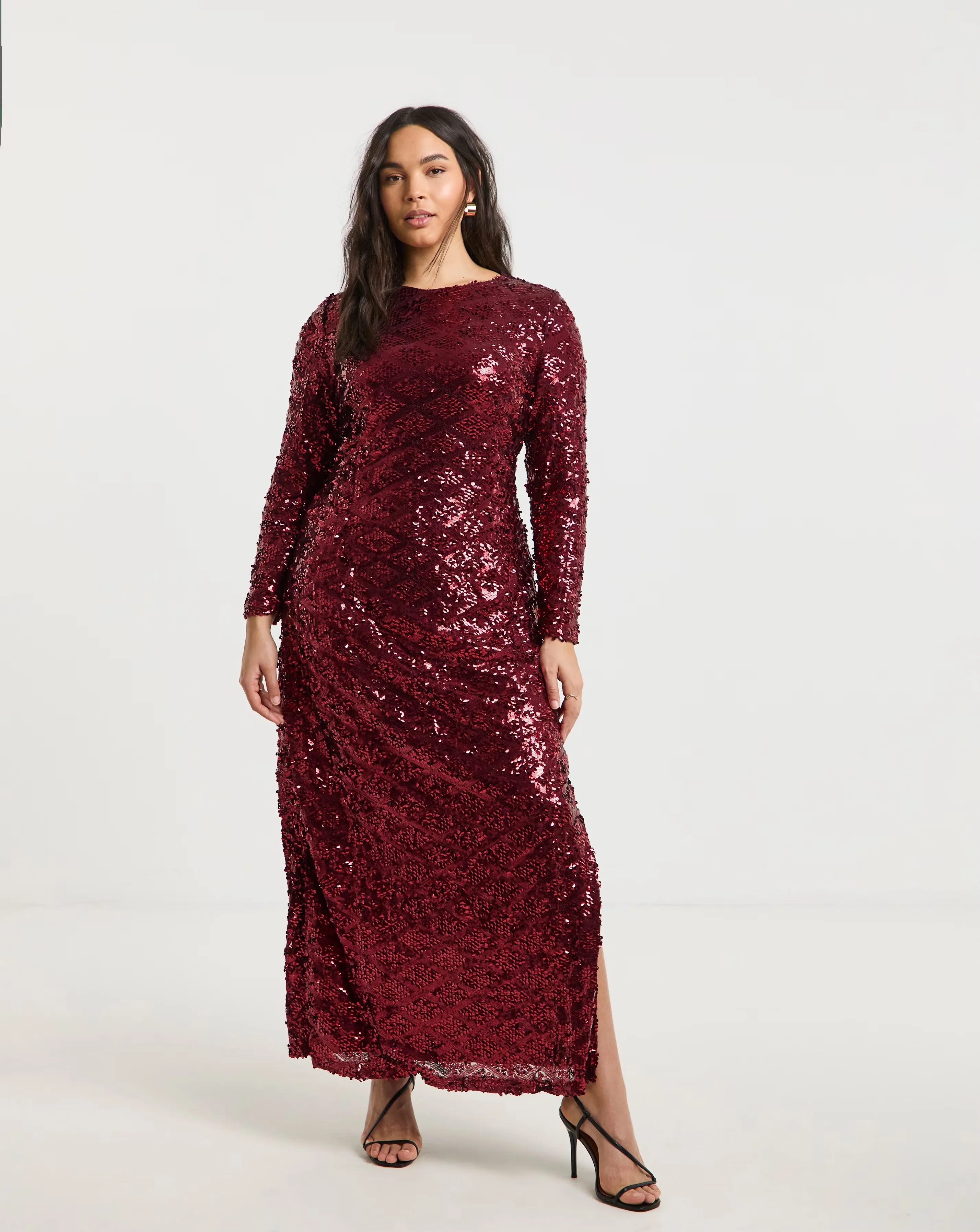 Lovedrobe All Over Sequin Maxi Dress With Thigh Split 1 26737-lovedrobe-all-over-sequin-maxi-dress-with-thigh-split-1.webp