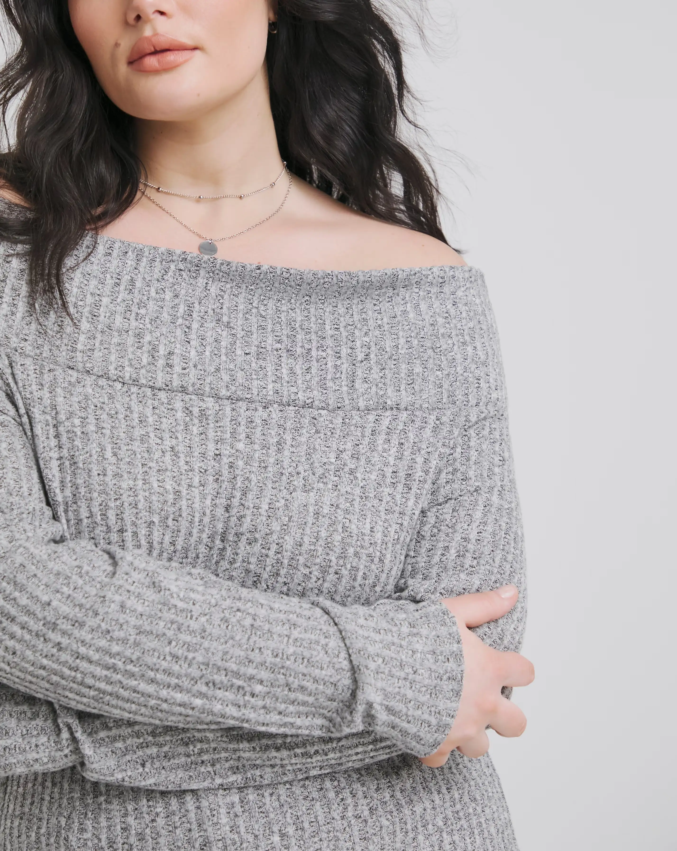 27785-simply-be-grey-marl-rib-bardot-top-1.webp
