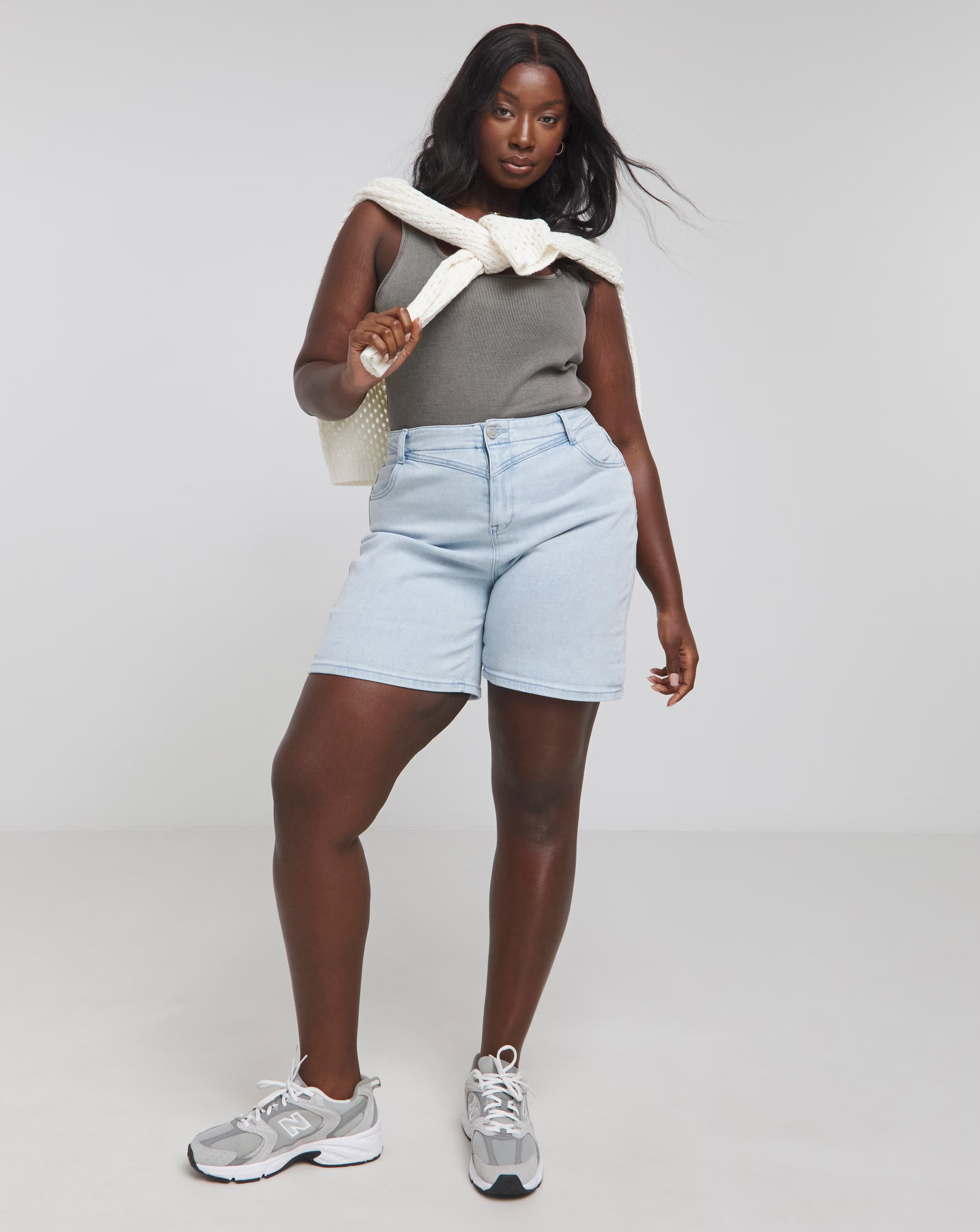 Acid Wash Square Neck Ribbed Bodysuit