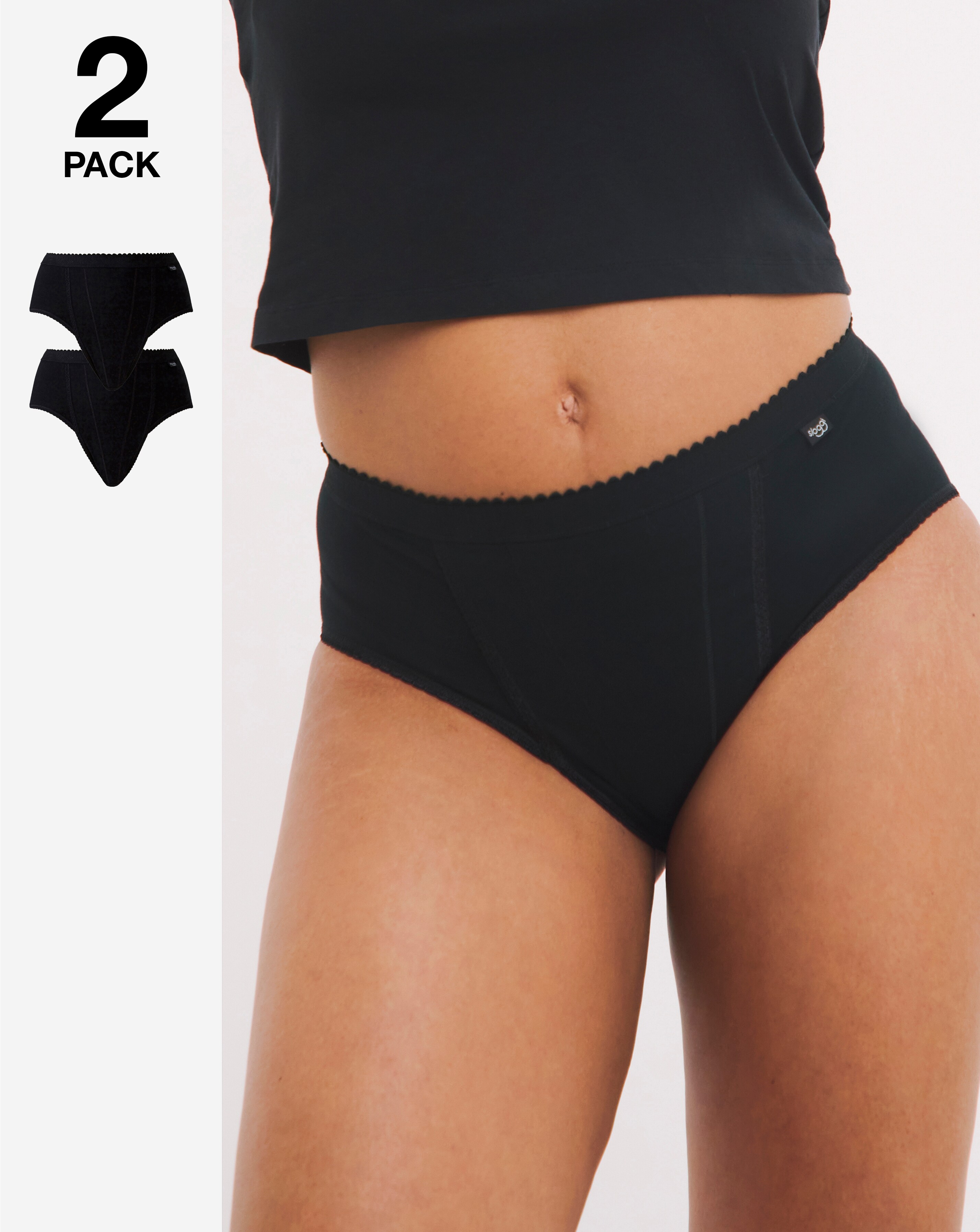 Sloggi (2 Pack) Light Control Cotton Tai Knickers Black 1 30002-sloggi-2-pack-light-control-cotton-tai-knickers-black-1.jpg
