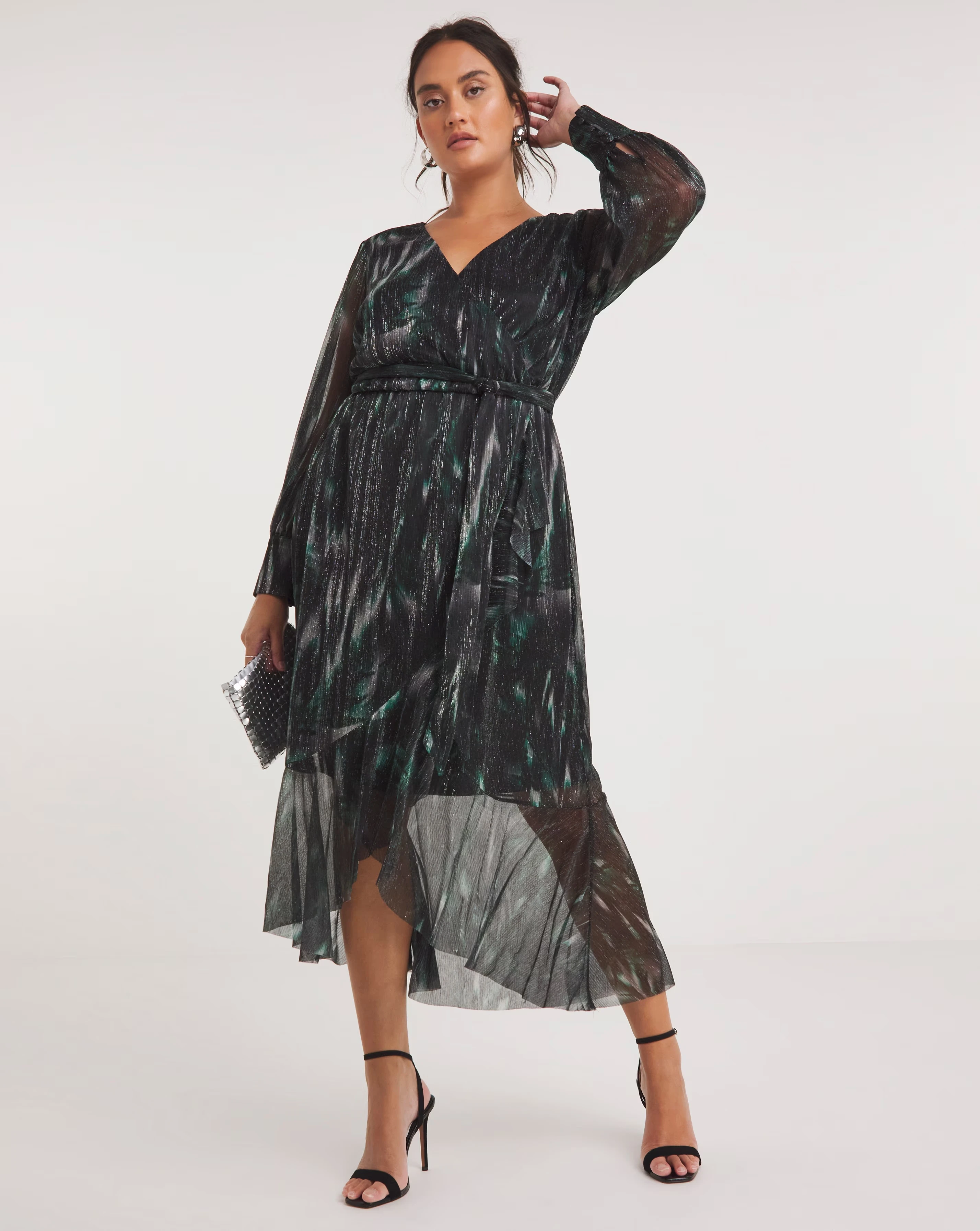 Joanna Hope Printed Plisse Dress