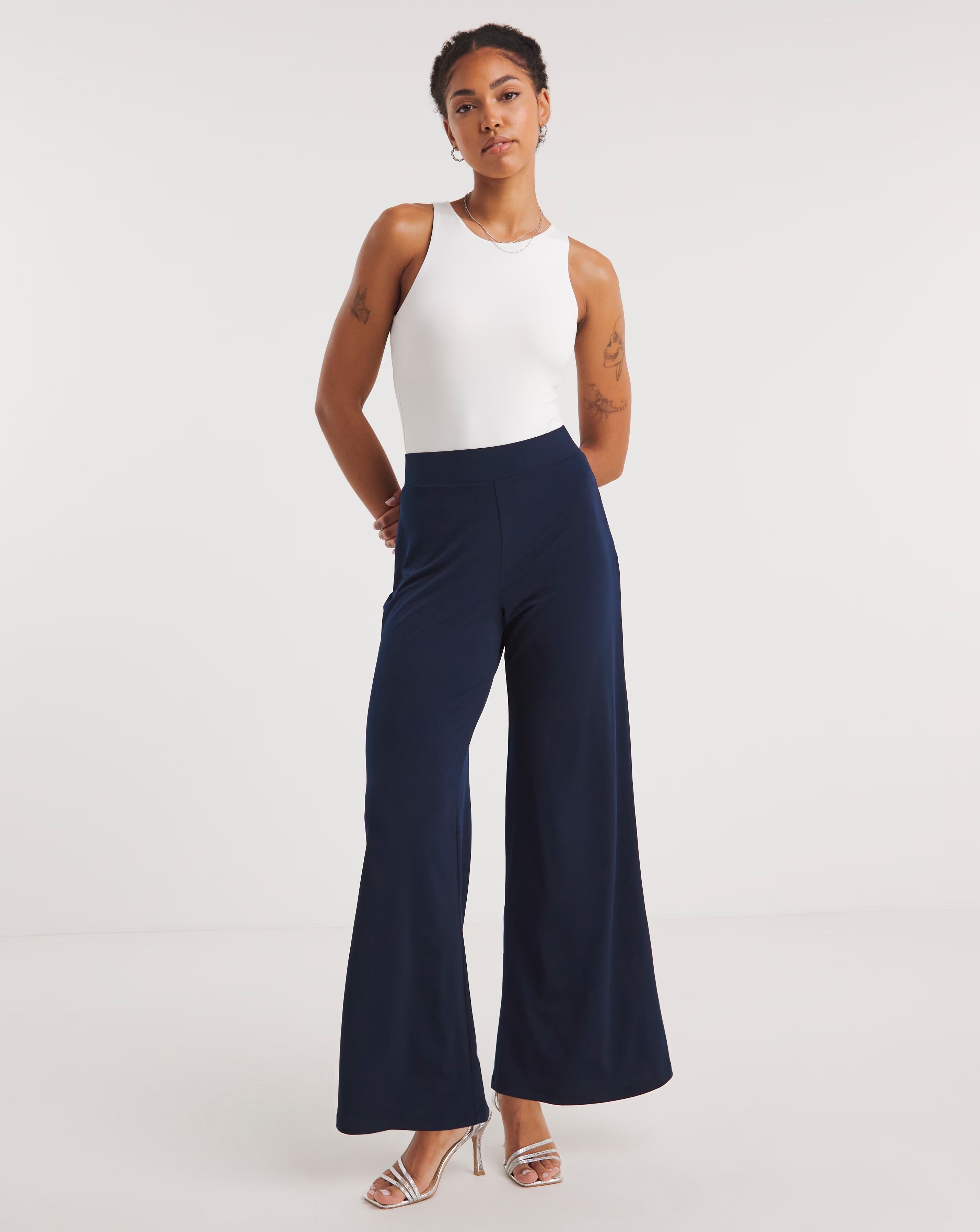 Joanna Hope Regular Navy Palazzo Trouser