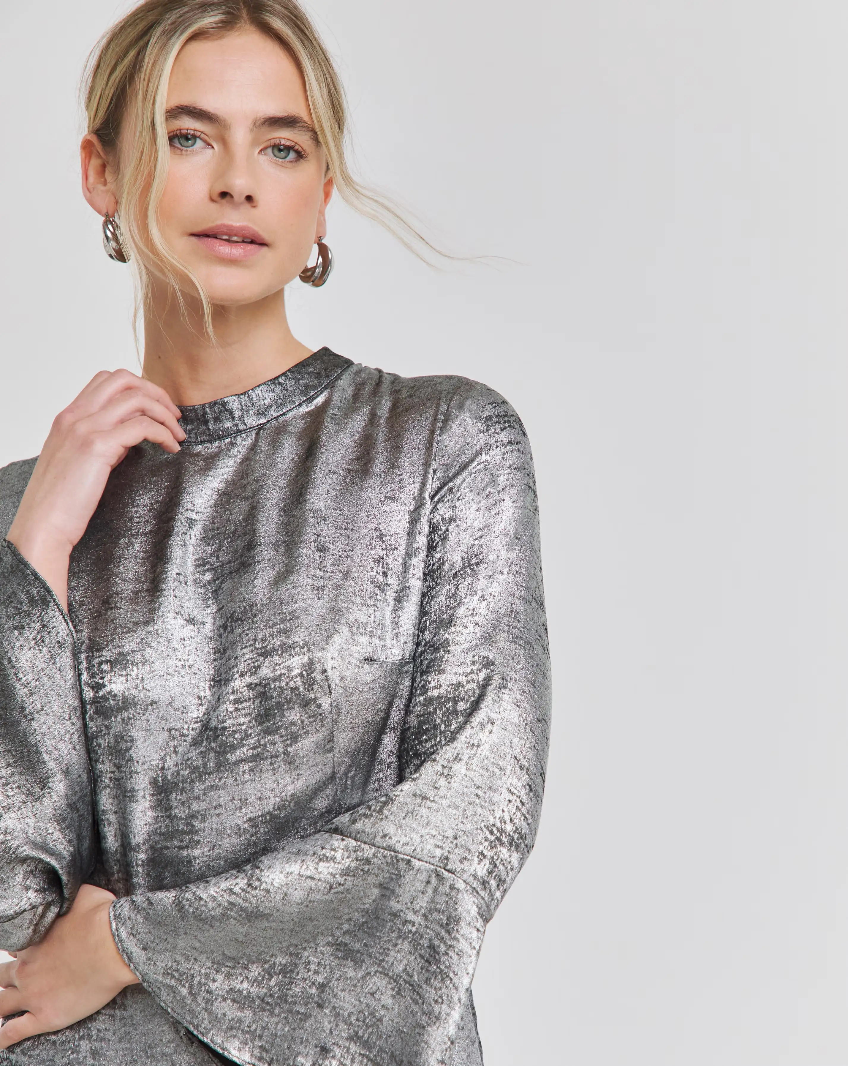 30622-joanna-hope-silver-foil-fluted-sleeve-dress-1.jpg