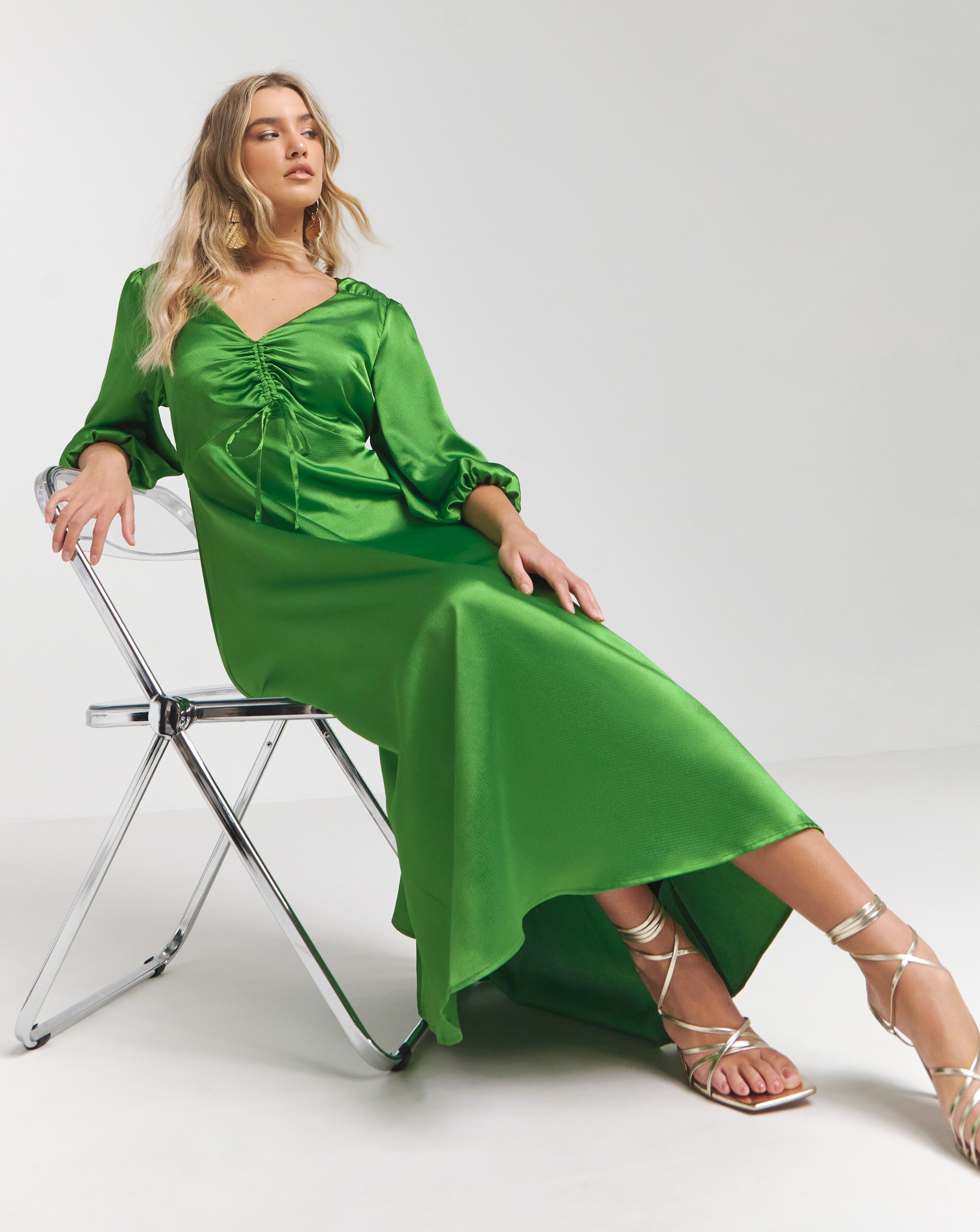 Joanna Hope Ruched Front Midi Dress