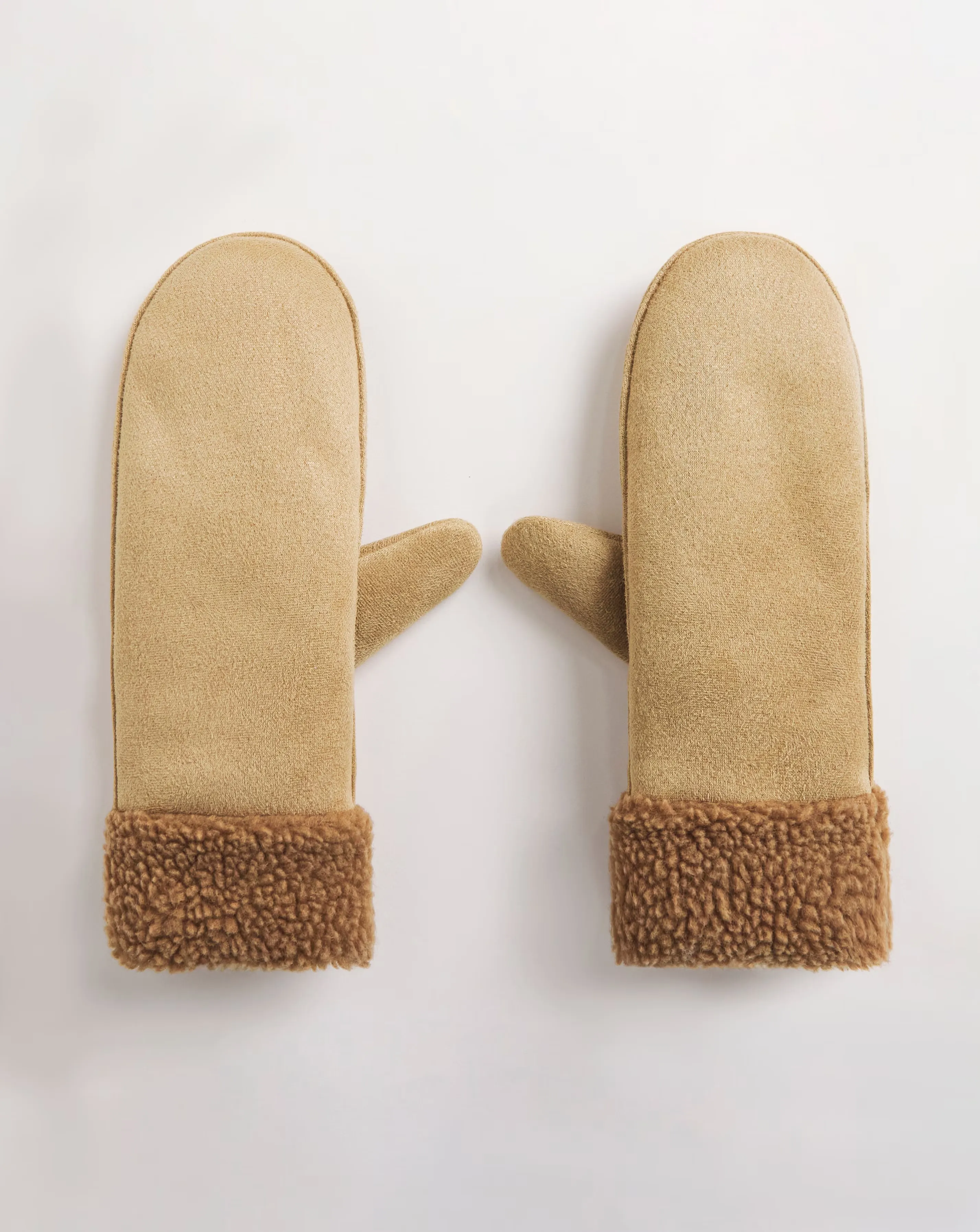 Faux Shearling Mittens