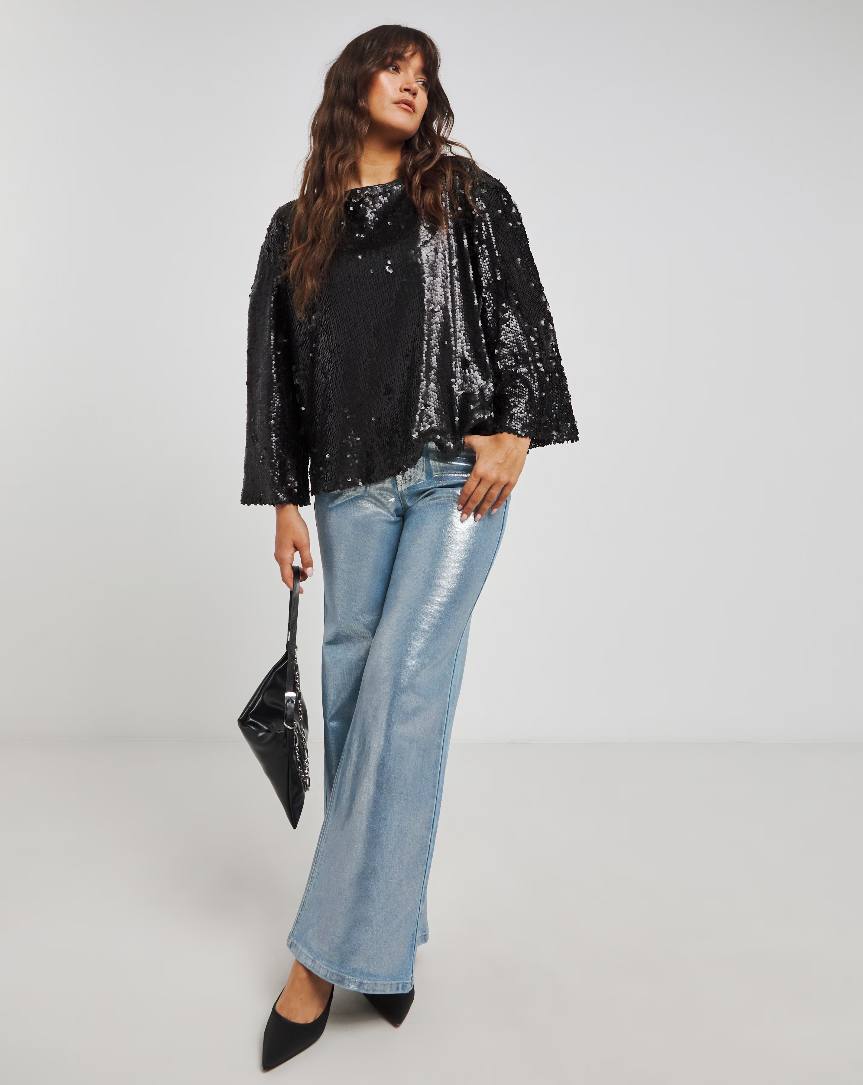 34154-black-flared-sleeve-matte-sequin-top-1.webp