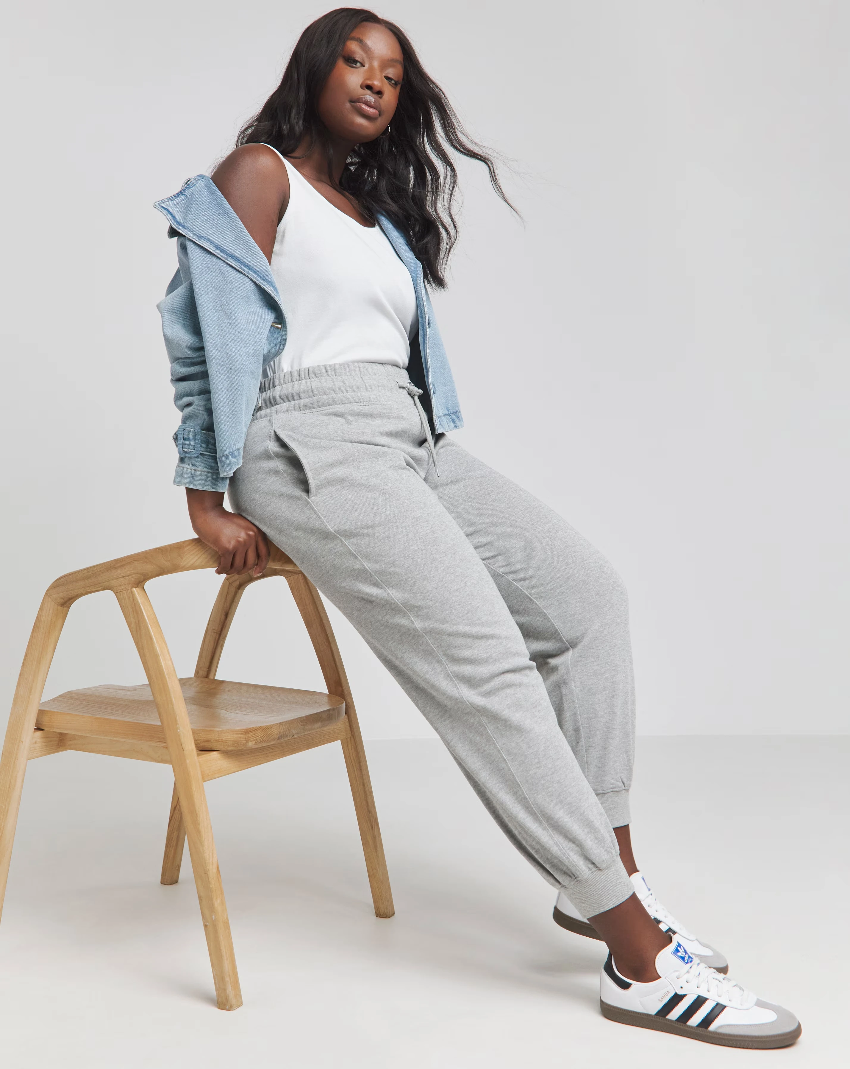 Grey Marl Core Joggers with Pockets