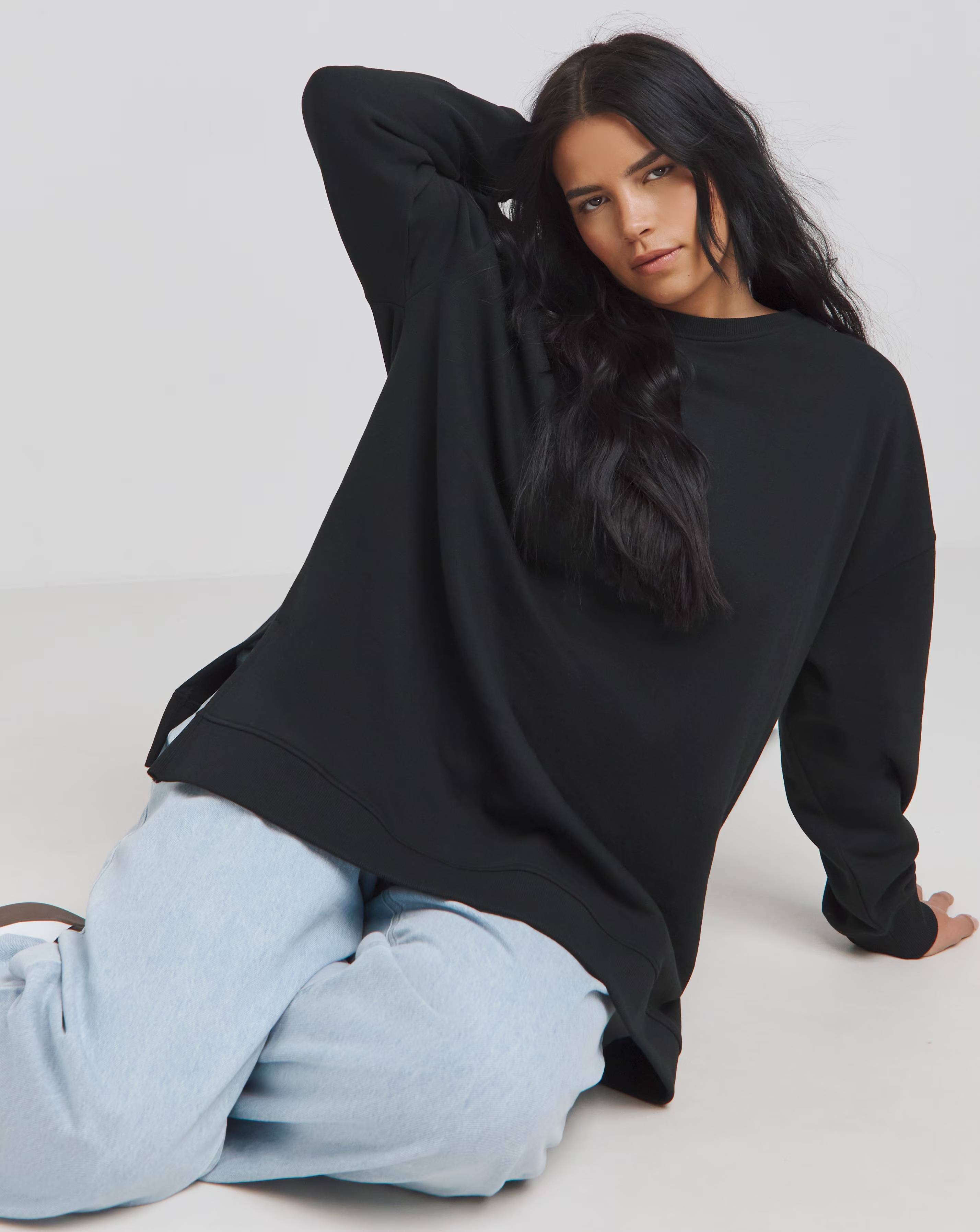 Black Side Split Sweatshirt Tunic 1 34503-black-side-split-sweatshirt-tunic-1.jpg