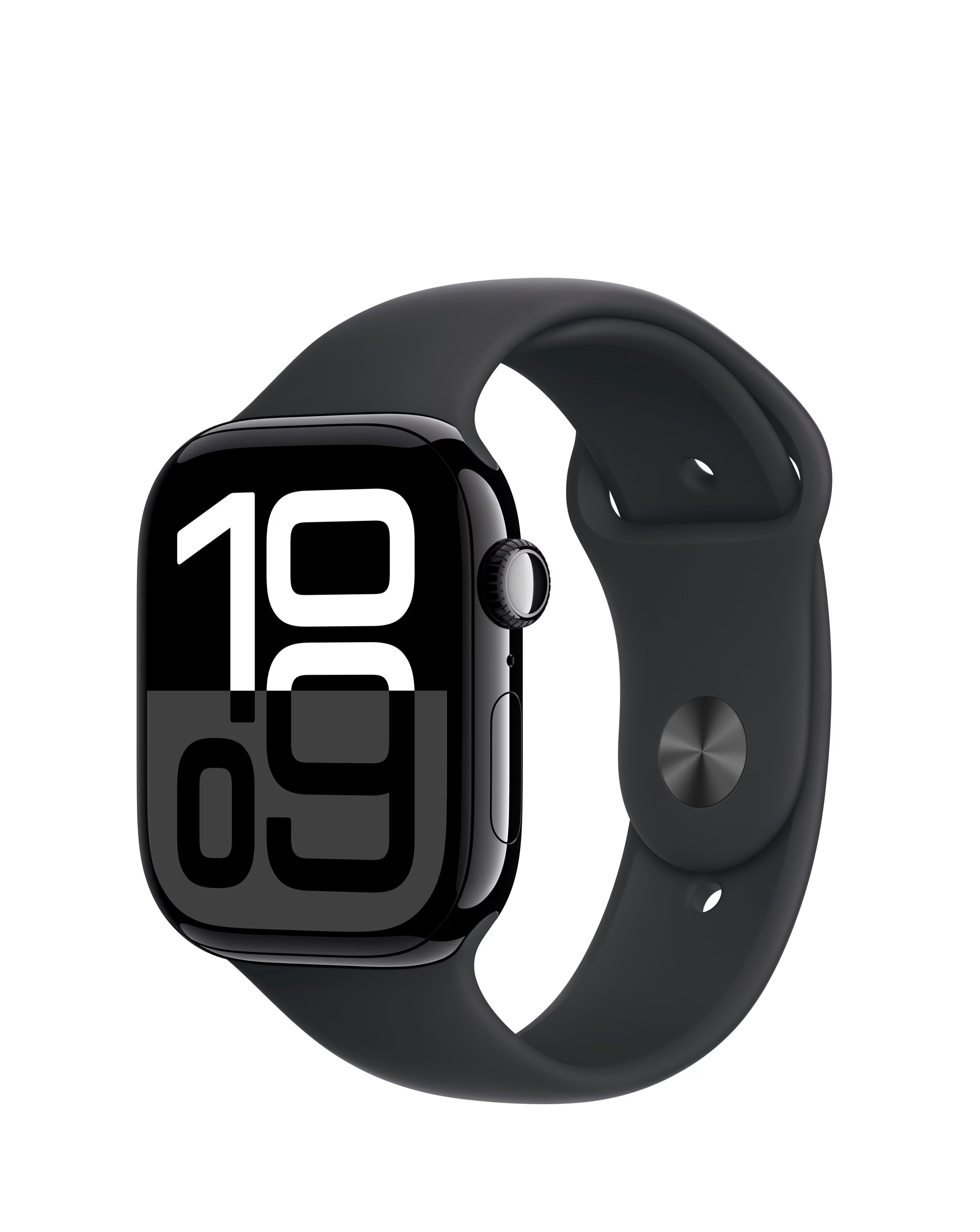 Apple Watch Series 10 GPS/Cellular 46mm Jet Black Aluminium Case, Sport Band M/L