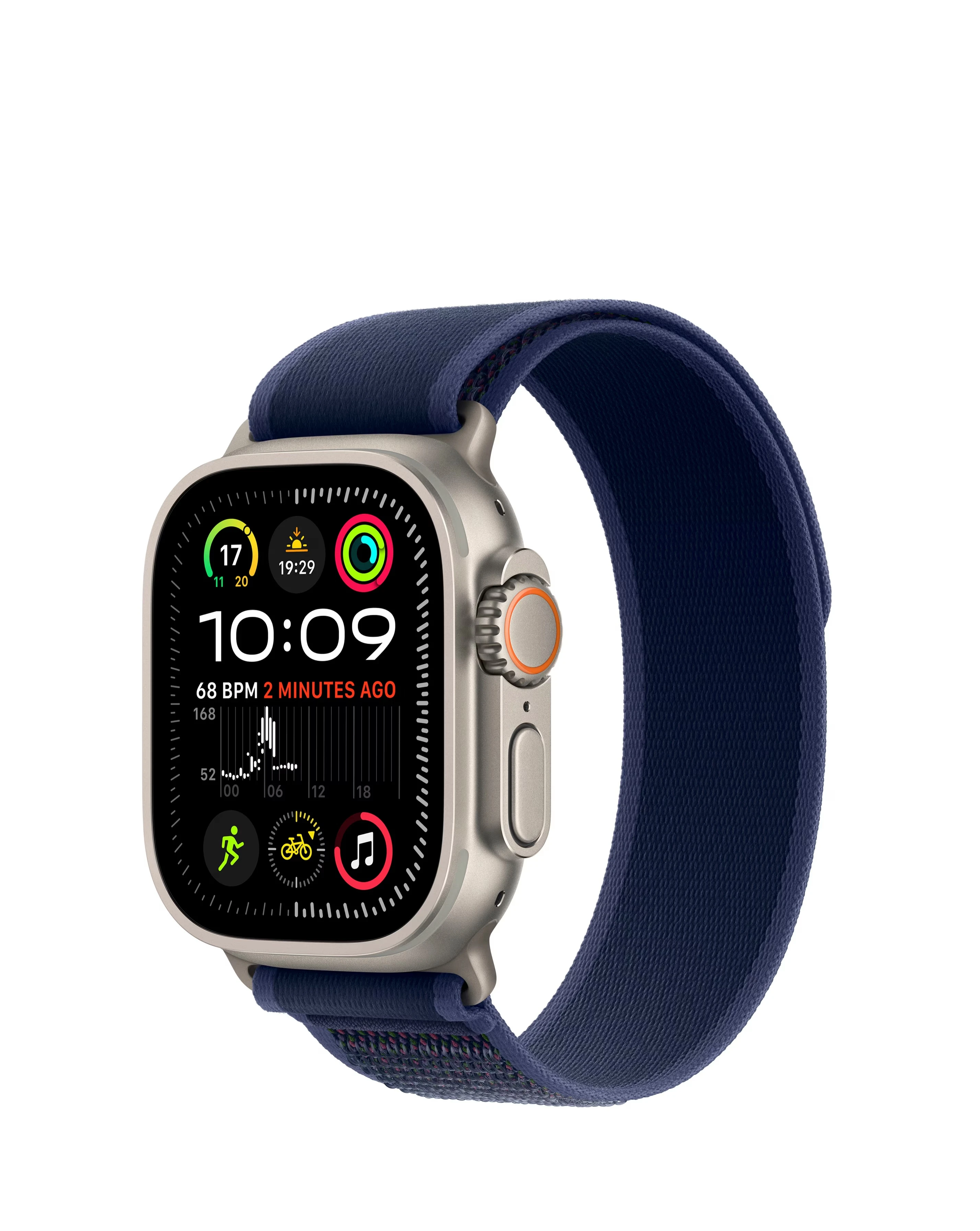 Apple Watch Ultra 2 GPS/Cellular 49mm Natural Titanium Case, Blue Trail Loop M/L